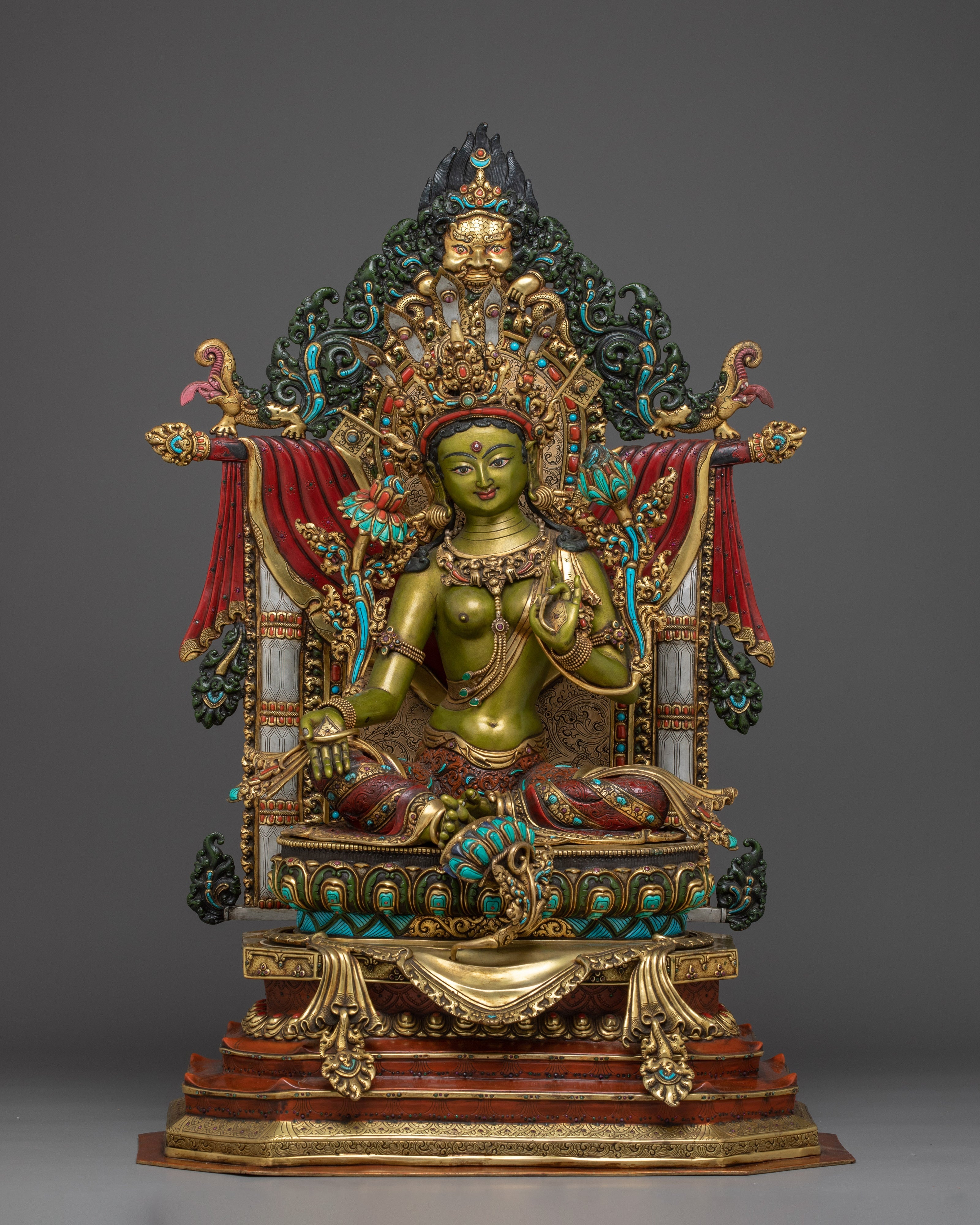 magnificent-green-tara-statue