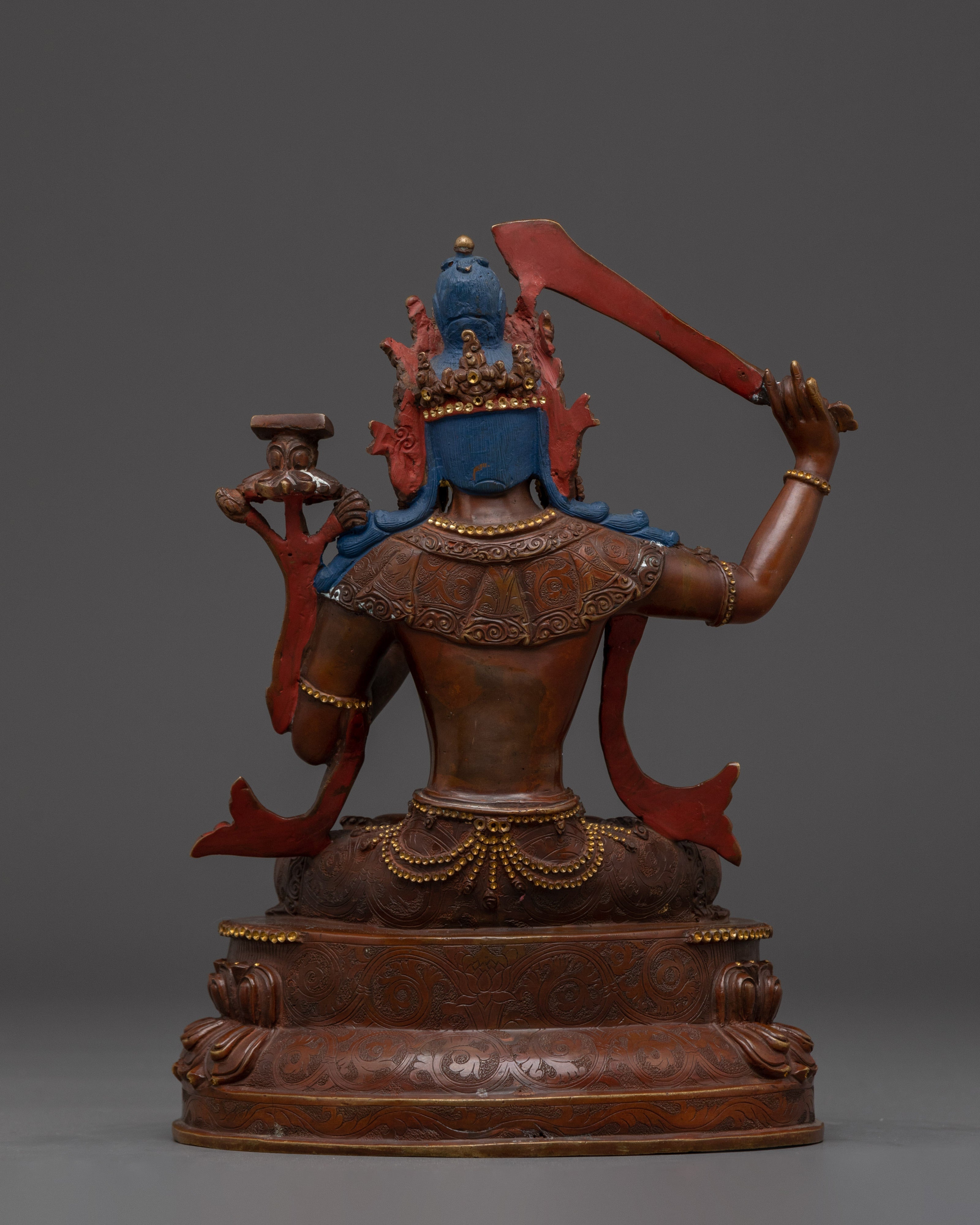Manjushri Oxidized Copper Buddhist Deity | Buddhist Bodhisattva of Wisdom