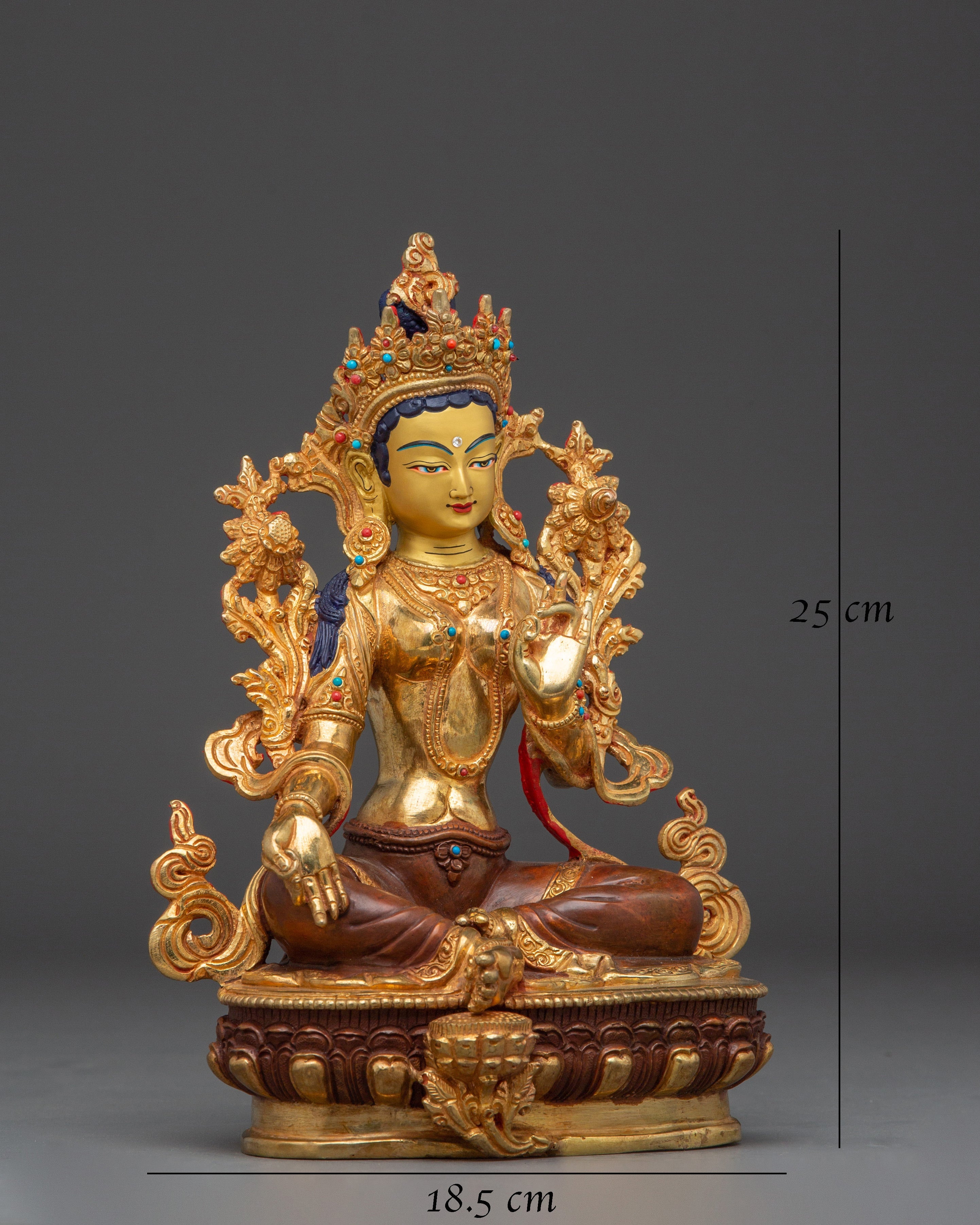 green-tara-copper-handmade-statue