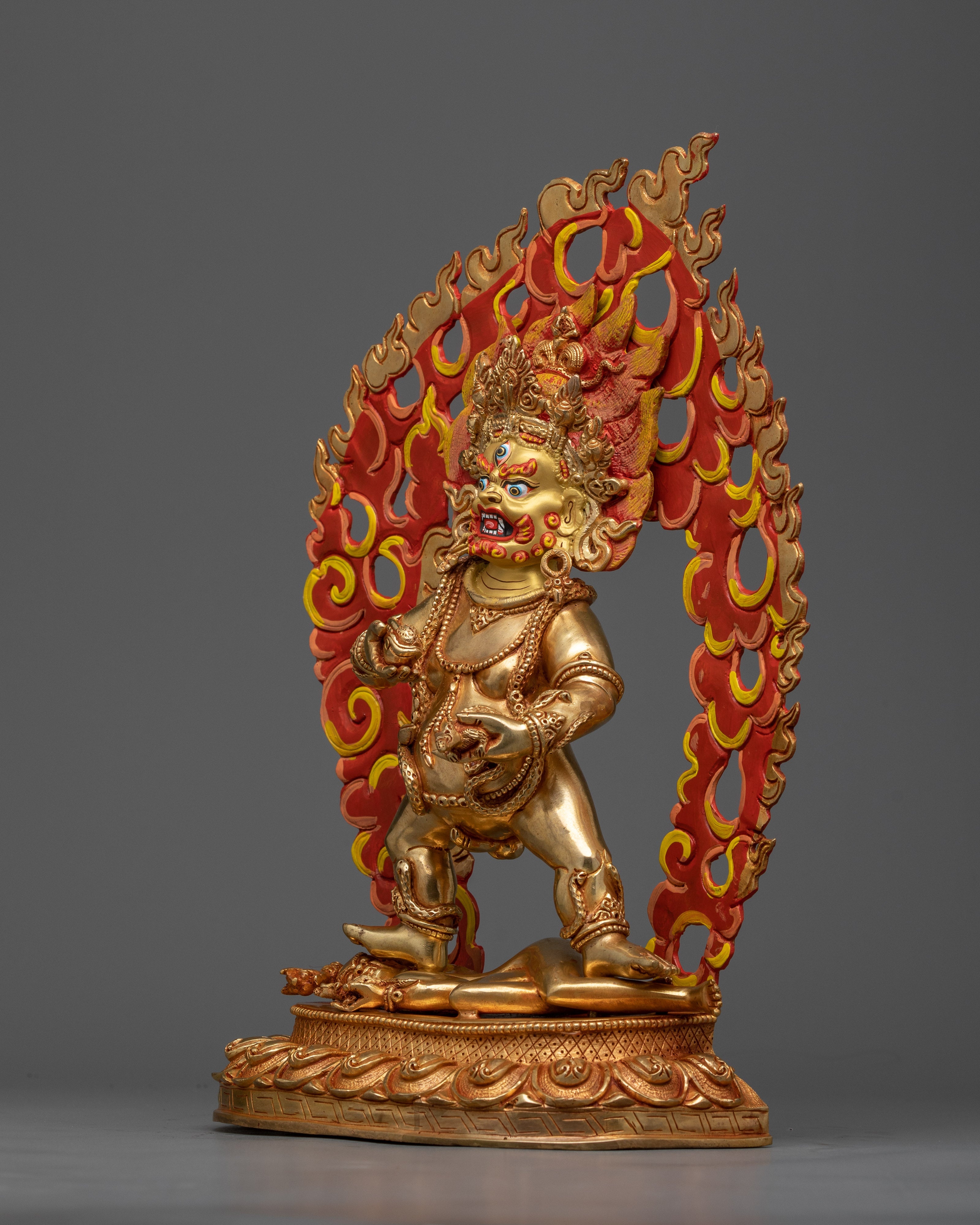 Black Dzambhala Statue 13.7" Inch | Hand-crafted in Nepal