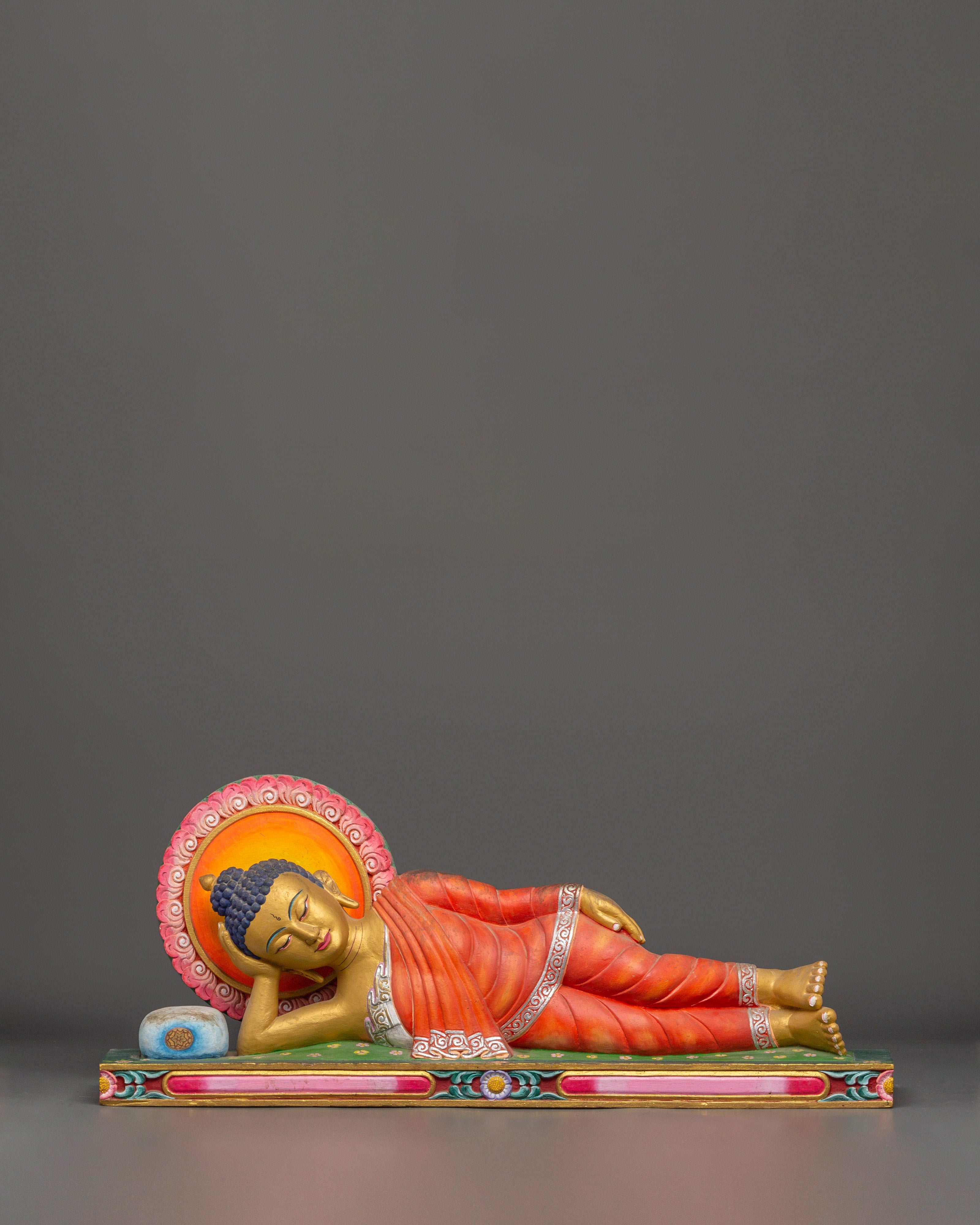 Wooden Sleeping Buddha Statue