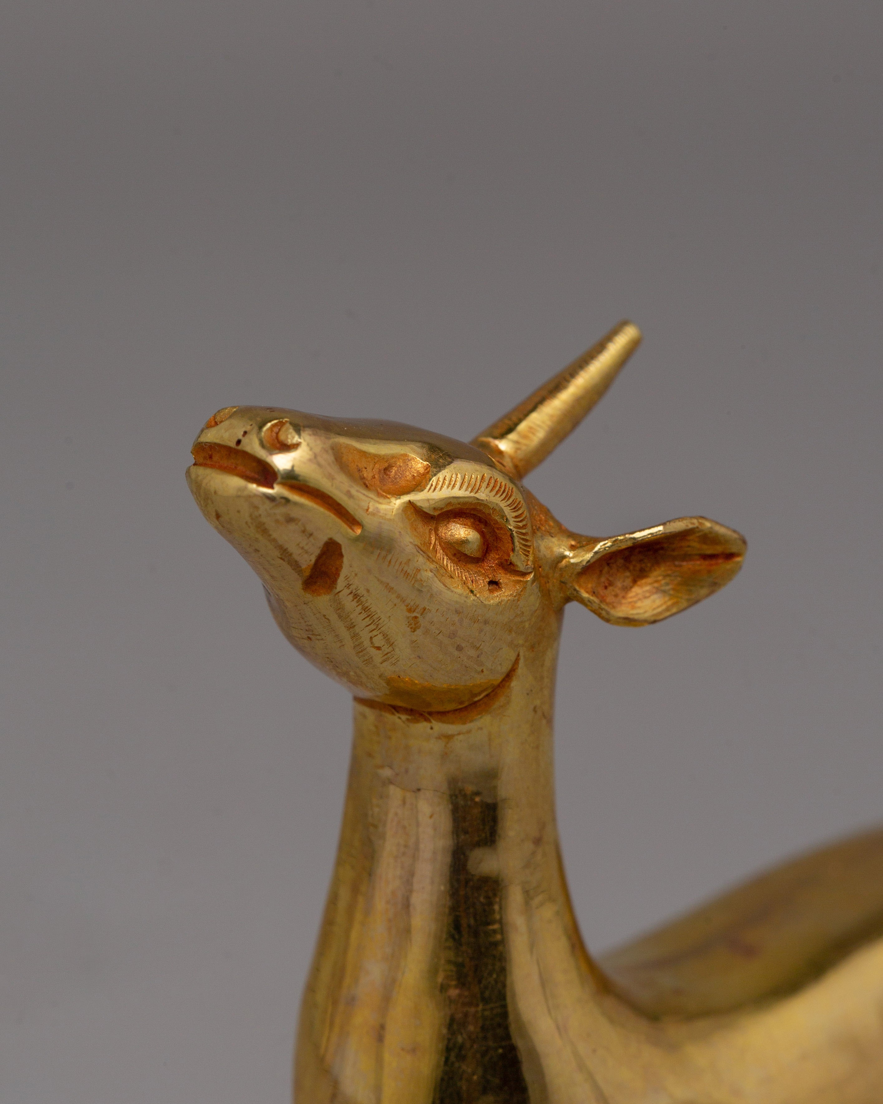 Copper Dharma Wheel with Deer Set | perfect for meditation