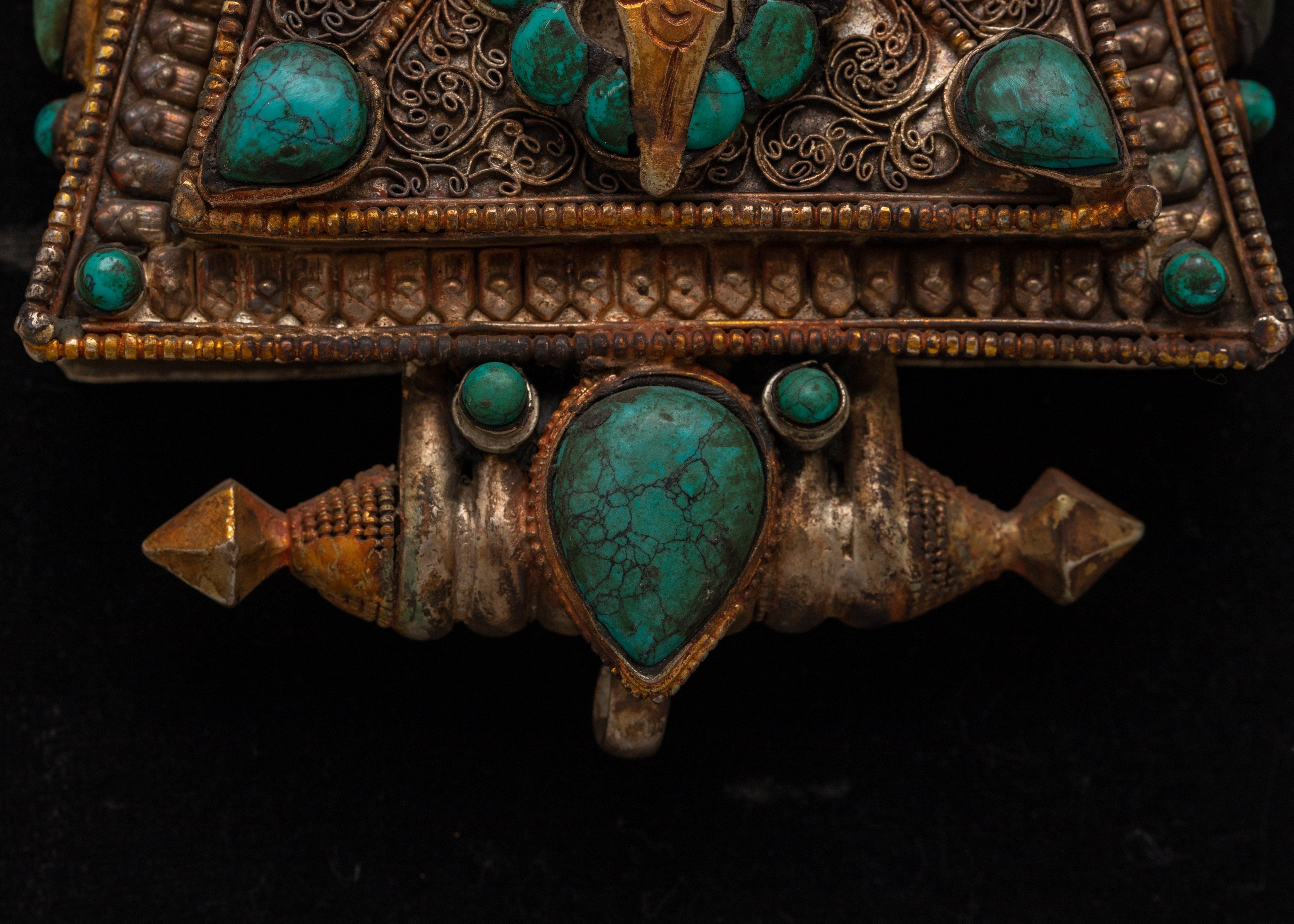 Authentic Tibetan Ghau Box | Handcrafted Portable Shrine for Sacred Relics