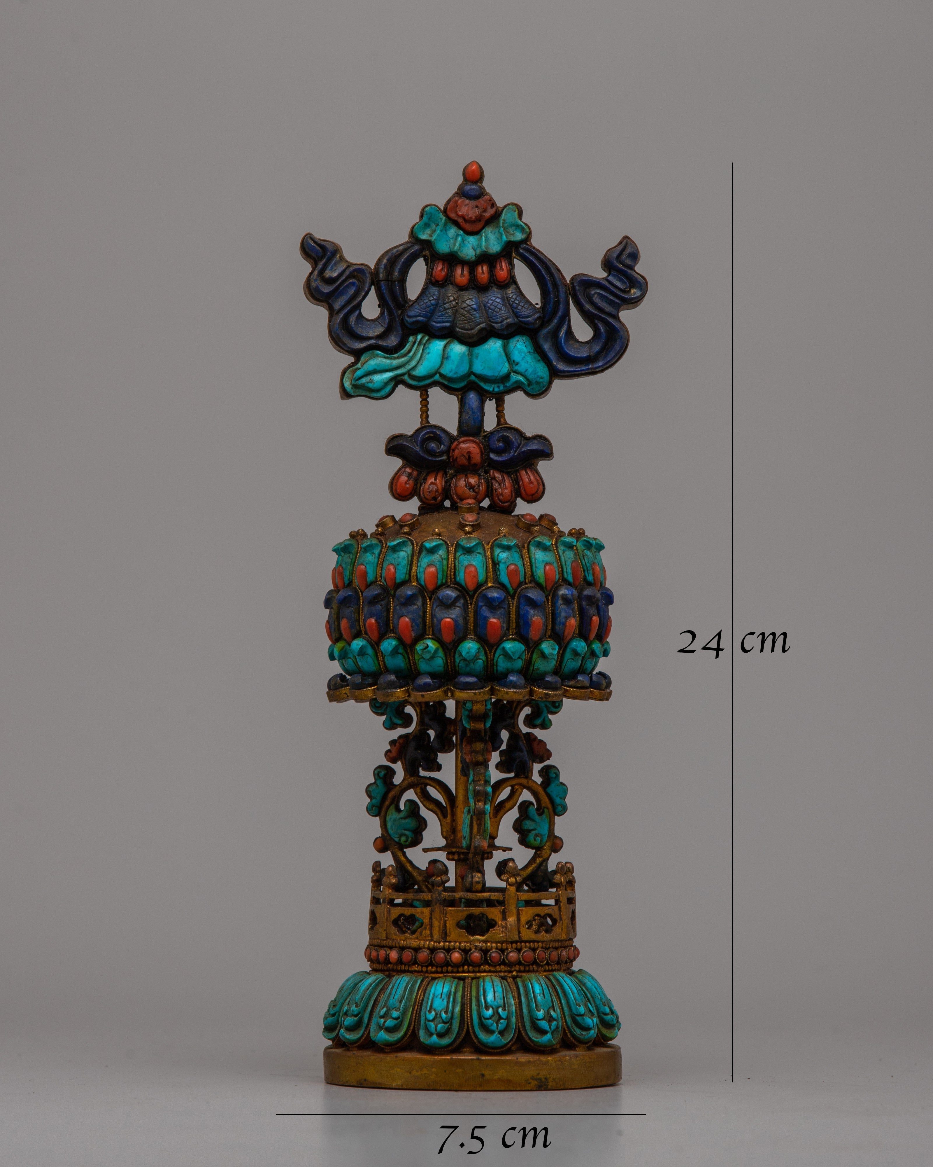 Eight Auspicious Symbols Statue | Detailed Sculpture for Prosperity, Harmony, and Spiritual Practice