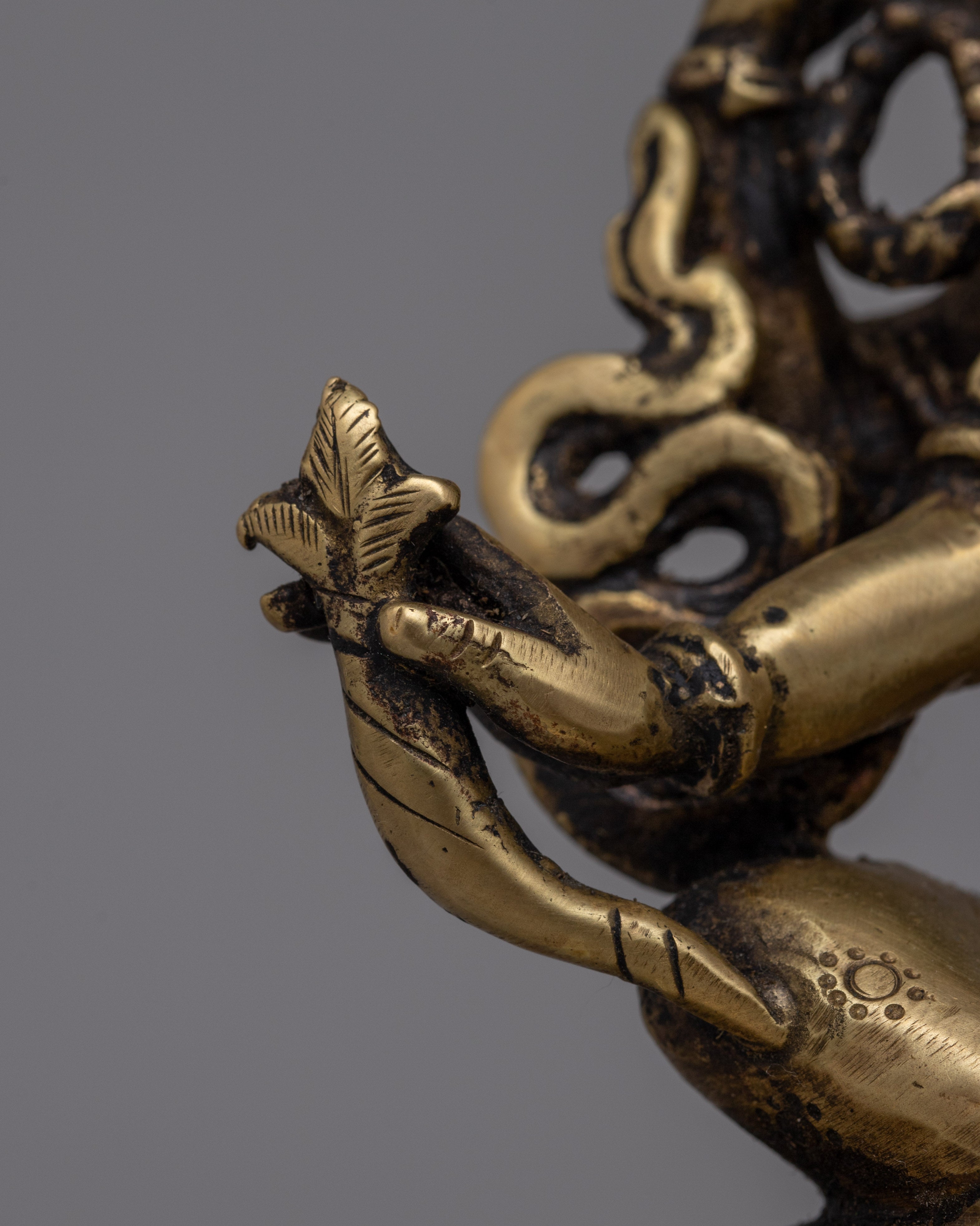 Brass Ganesha Lamp | Handmade Hindu Elephant God Diya Oil Lamp