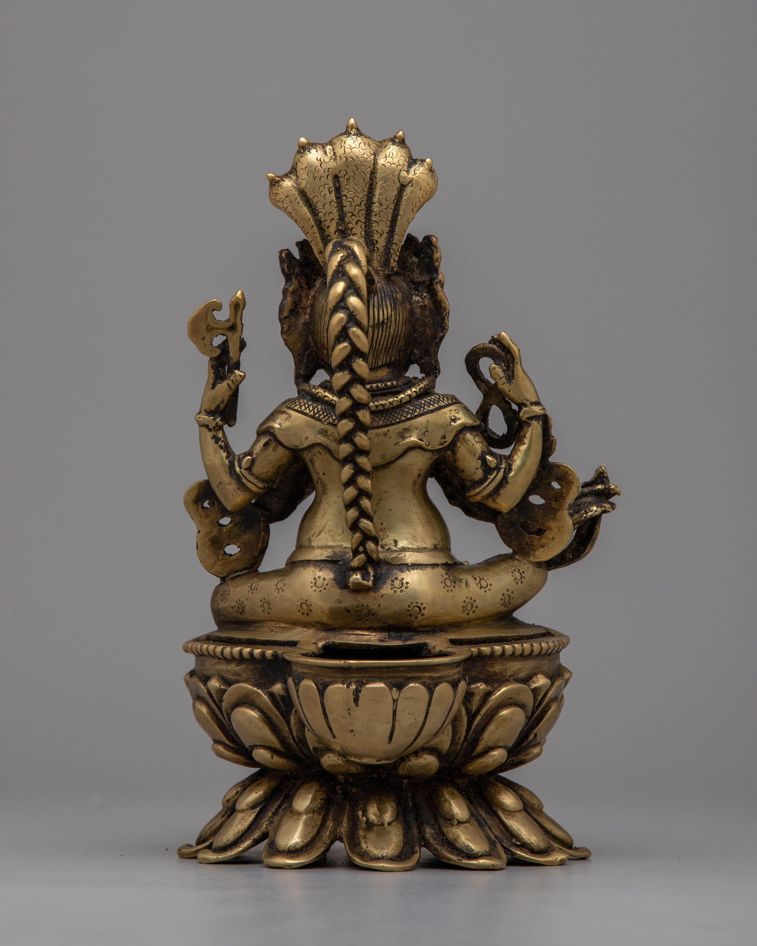 Brass Ganesha Lamp | Handmade Hindu Elephant God Diya Oil Lamp