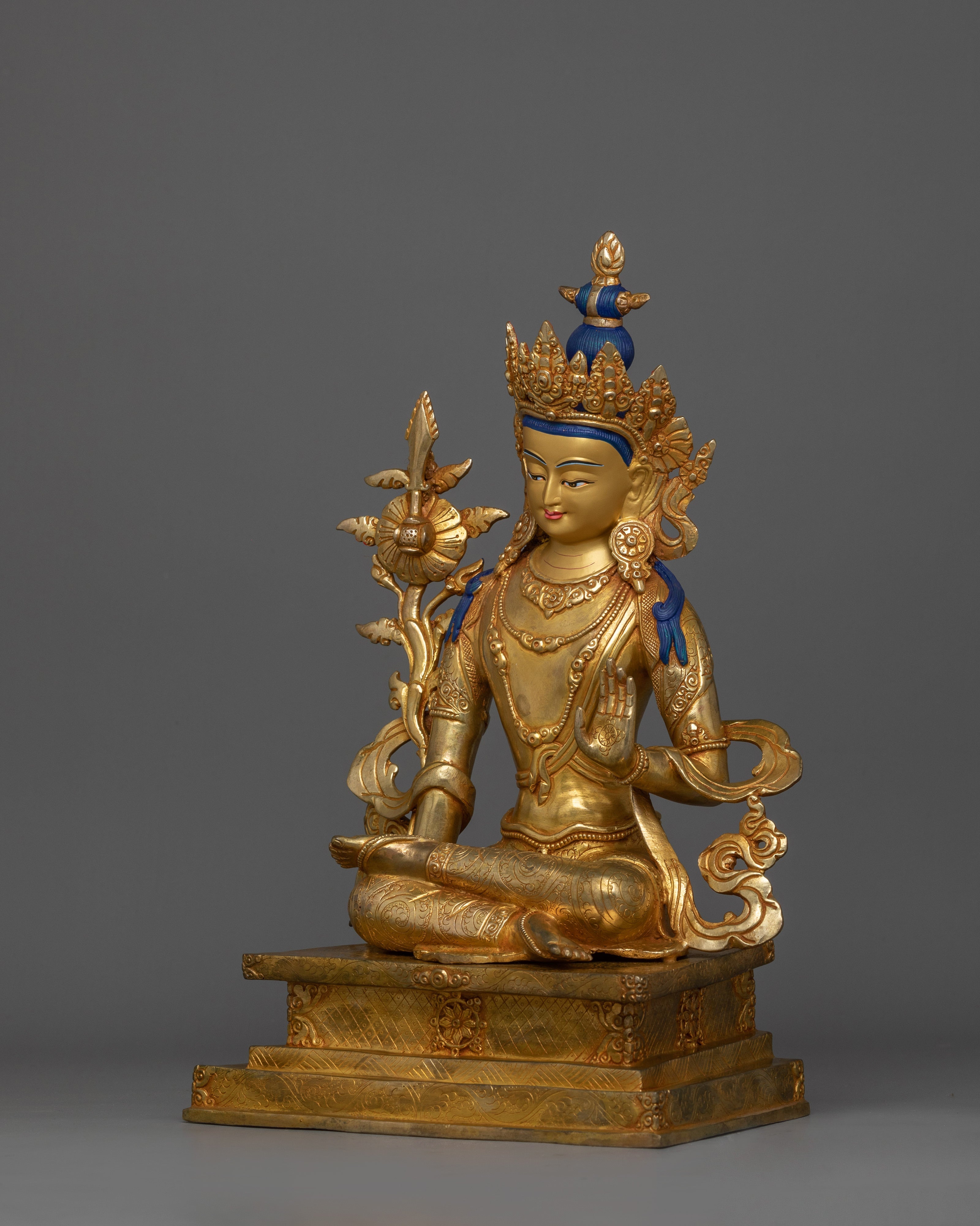 Handmade Beautiful Bodhisattva Statue | Traditional Himalayan Art