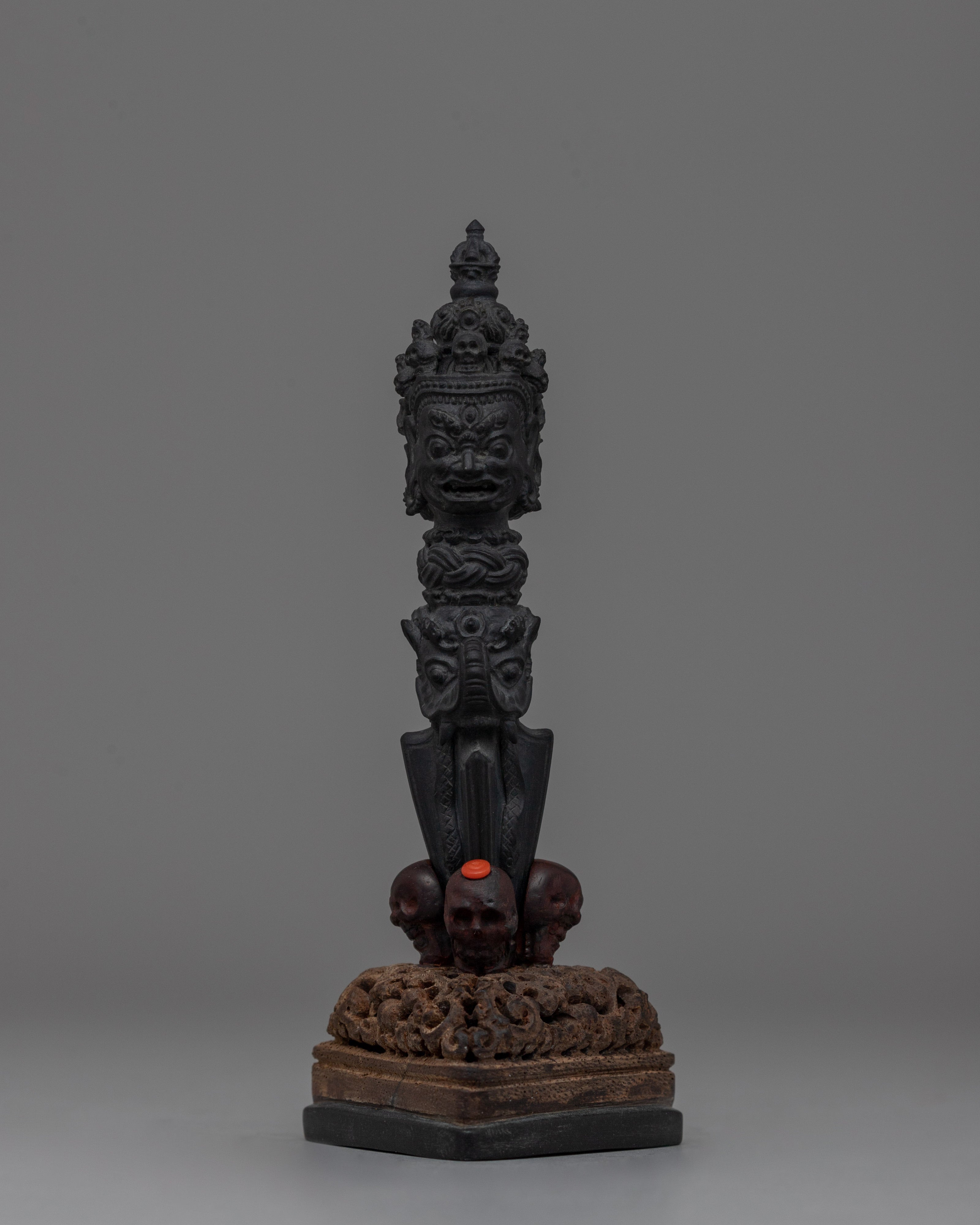 Tibetan Phurba Dragger with Stand