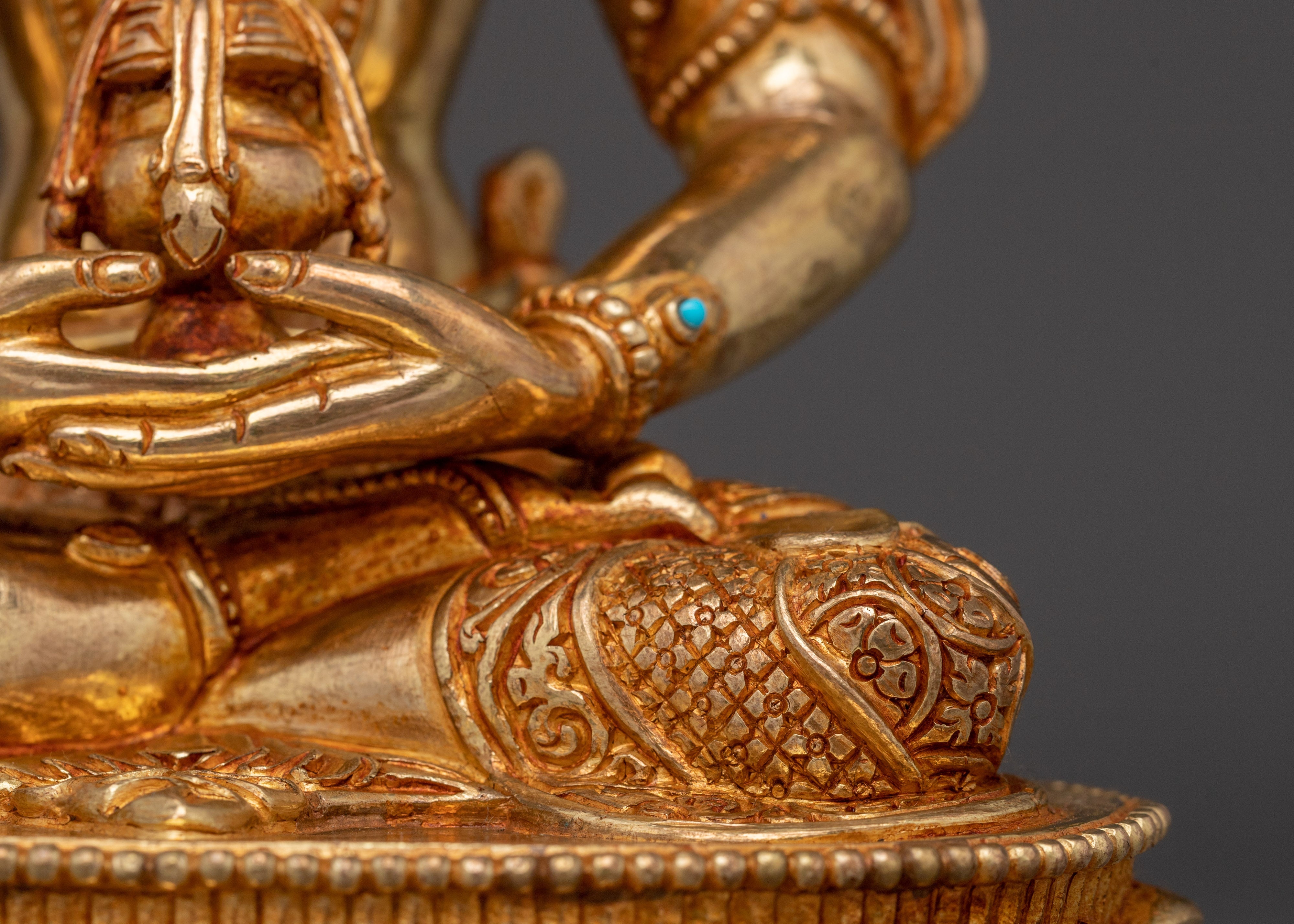 Handmade Amitayus Copper Long Life Deity Statue | Spiritual Home Decor