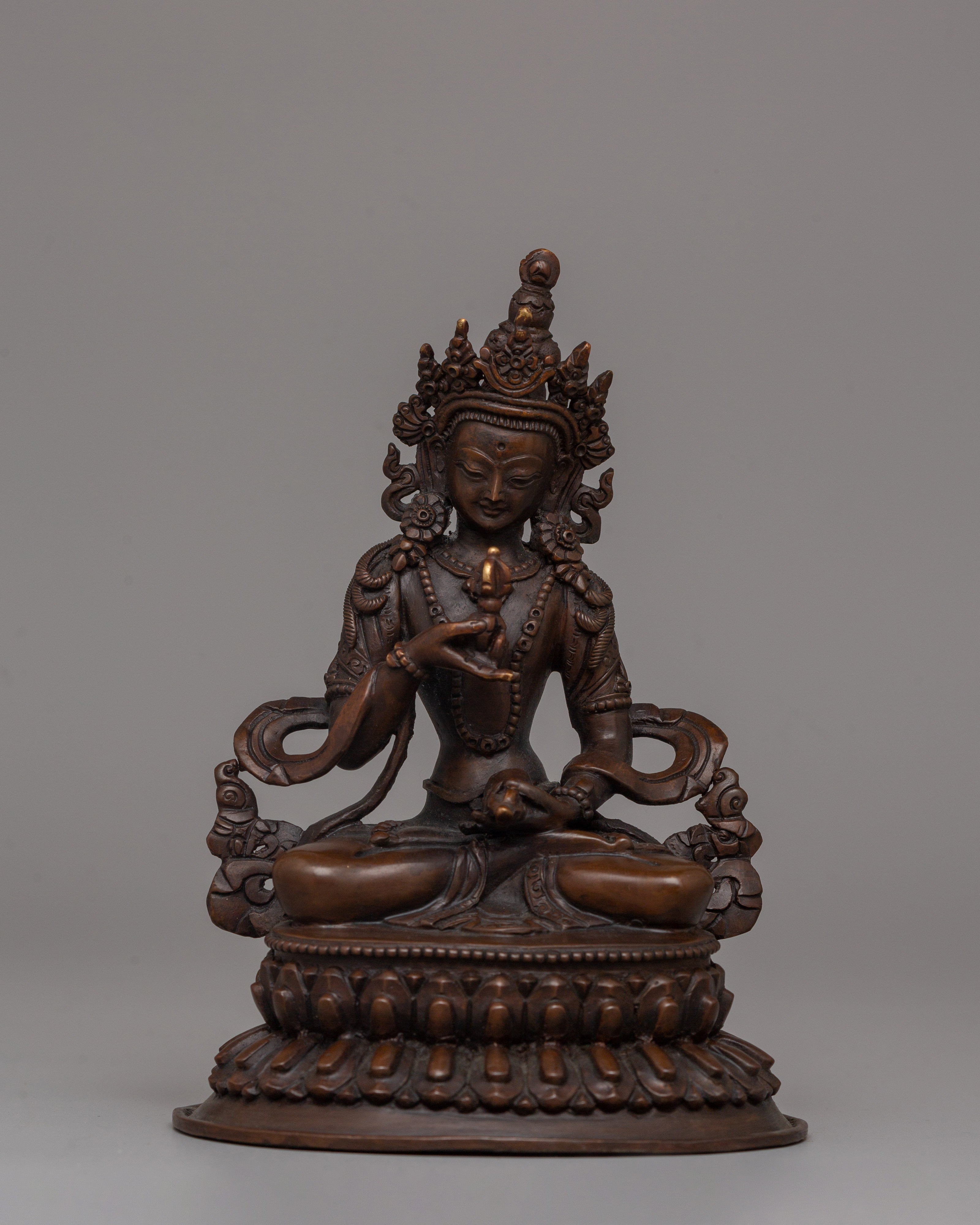 Oxidized Copper Vajrasattva Statue