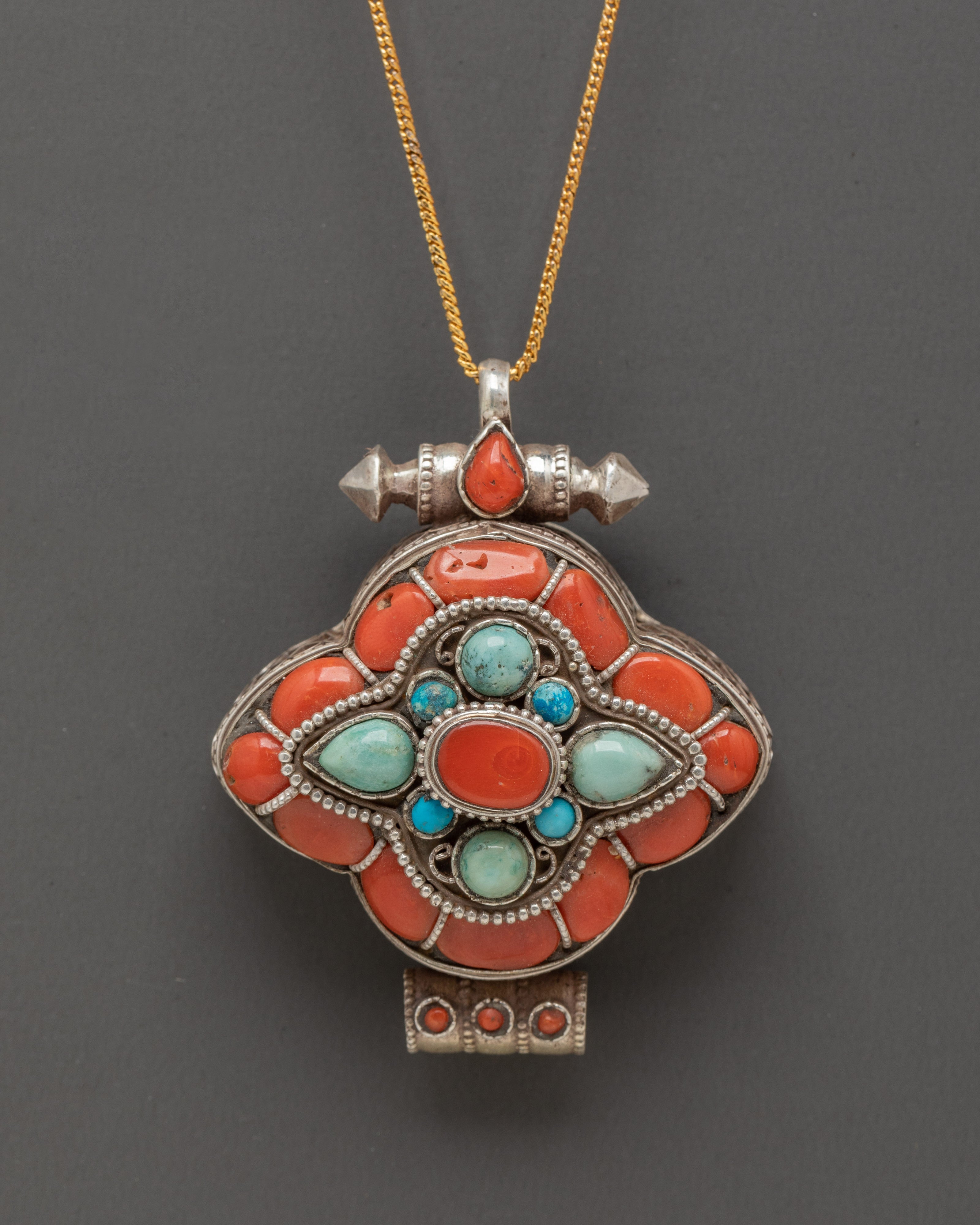 Sacred Tibetan Ghau Prayer Locket Necklace
