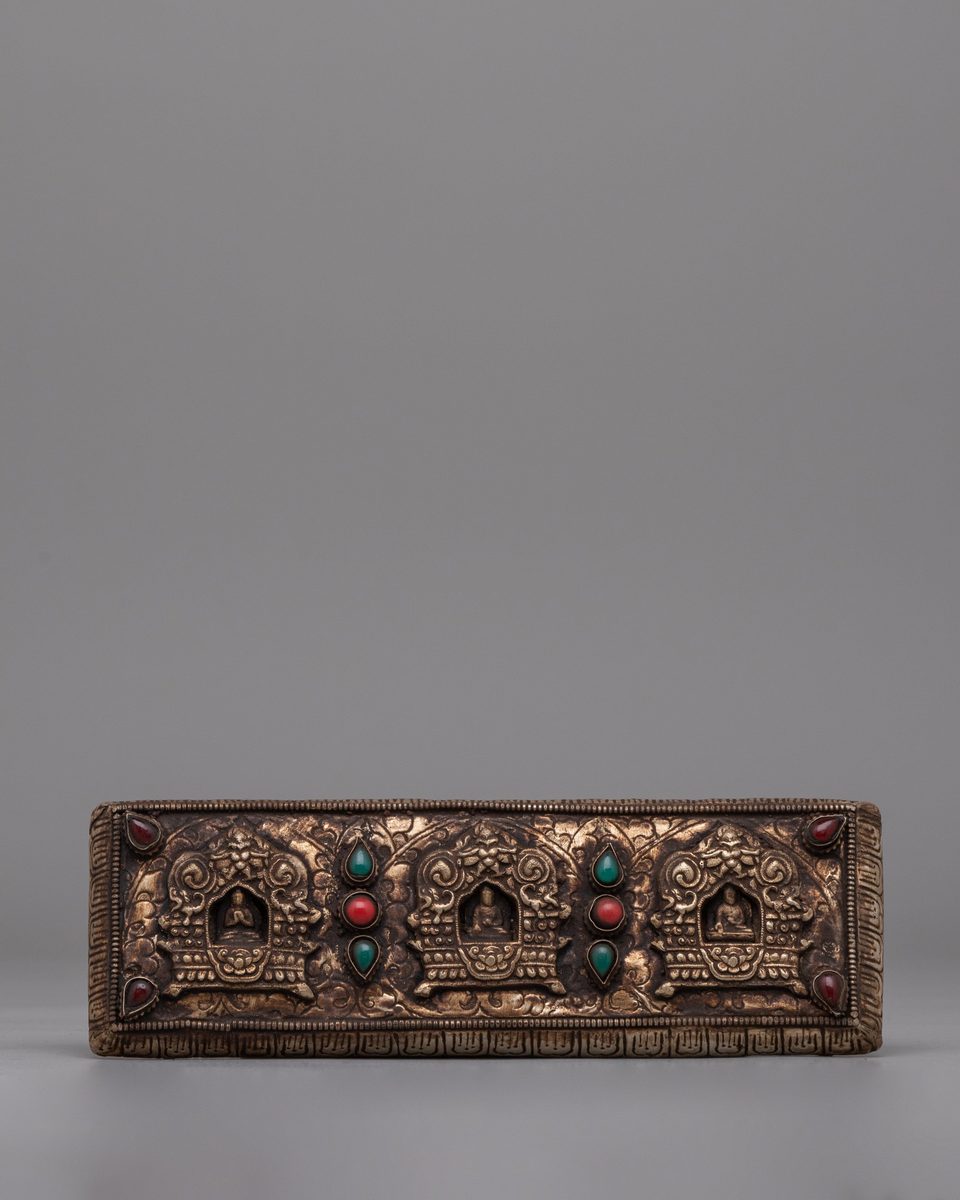 Handcrafted Gold-Plated Tibetan Book Cover