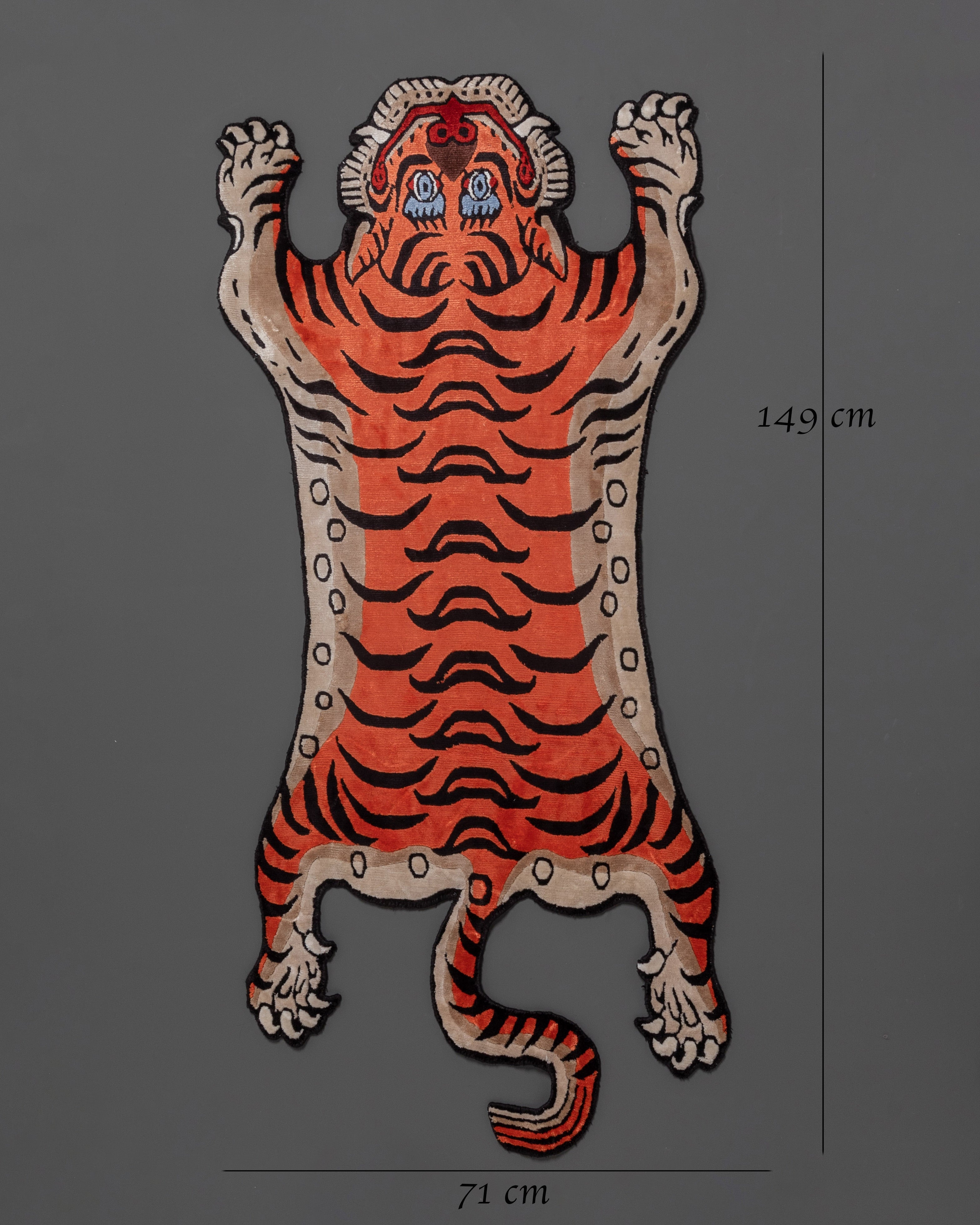 Tiger Skin Knotted Rug | Stylish Handcrafted Home Decor