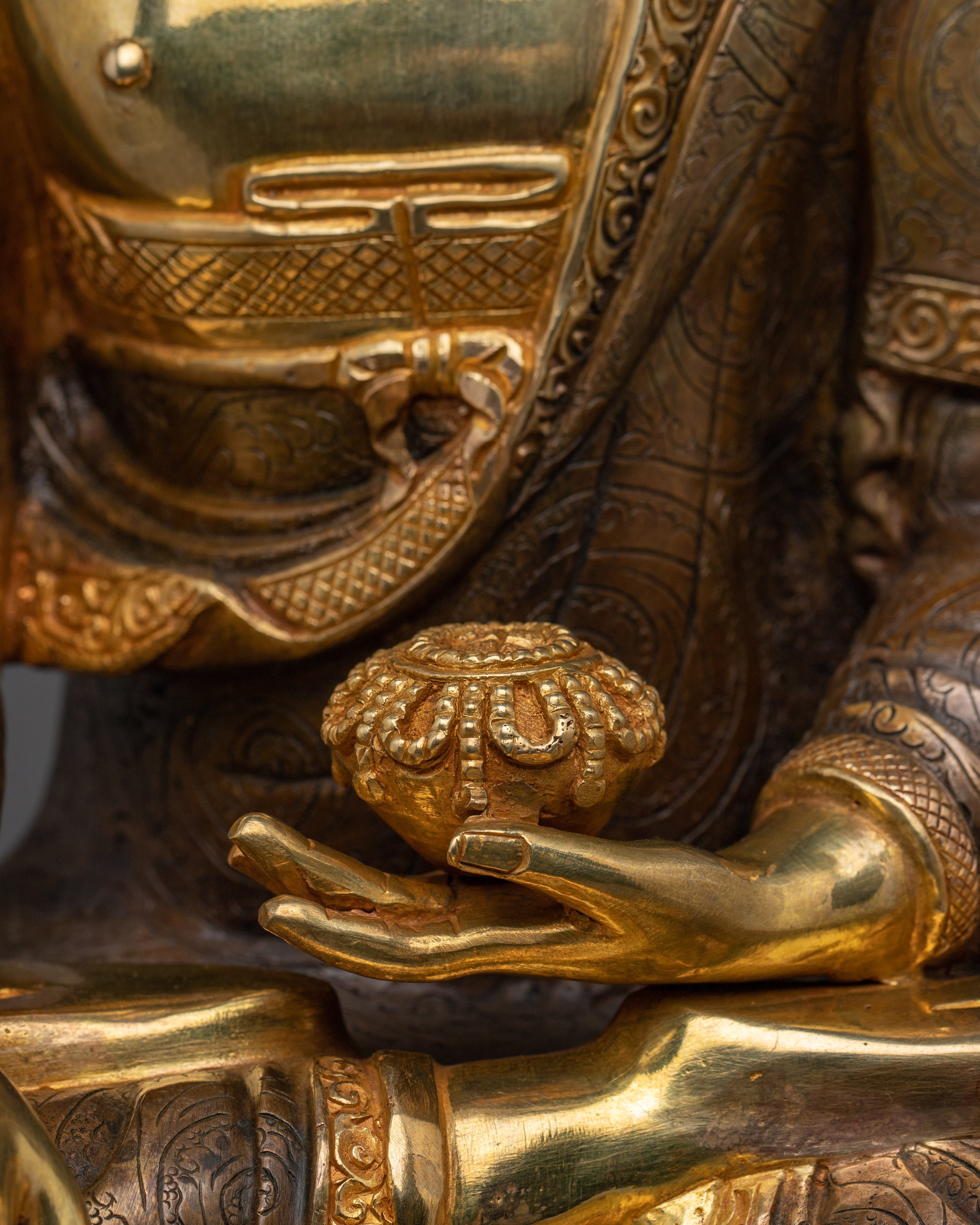 Shakyamuni Buddha Statue with Copper Body | A Symbol of Enlightenment and Tranquility