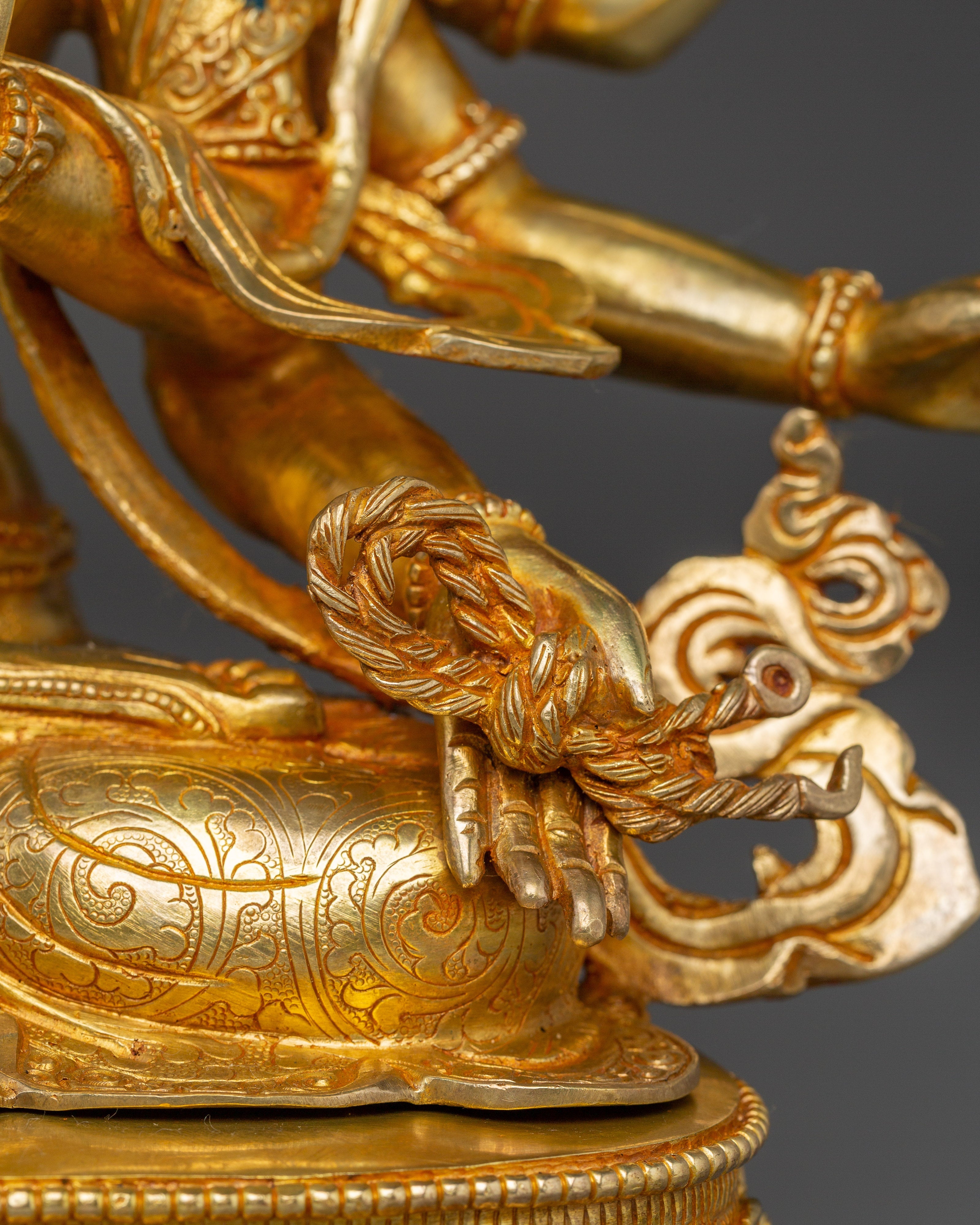 Maha Manjushri Golden Statue | Bodhisattva of Supreme Wisdom