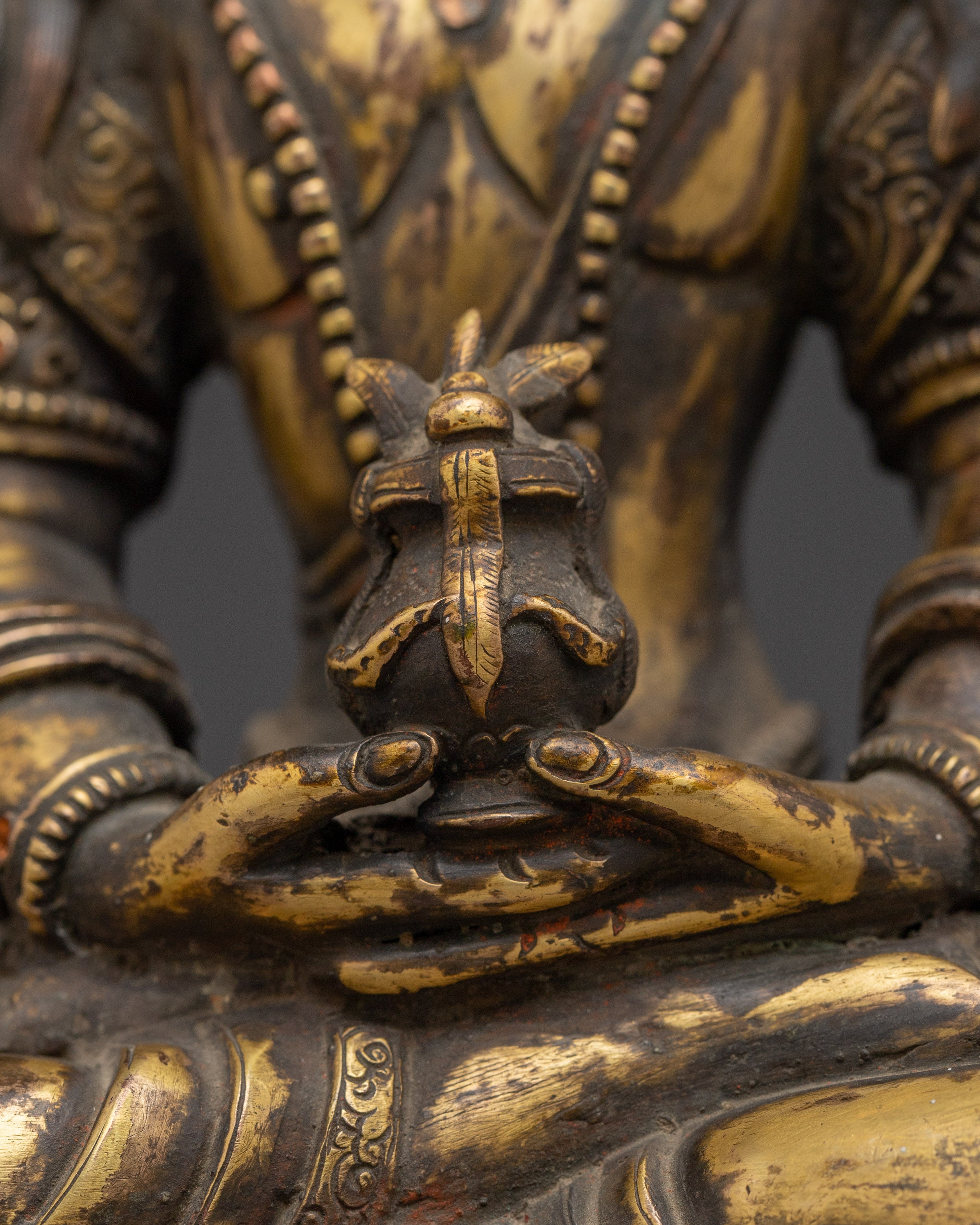 Handcrafted Copper Amitayus Statue | Tibetan Buddha Sculpture
