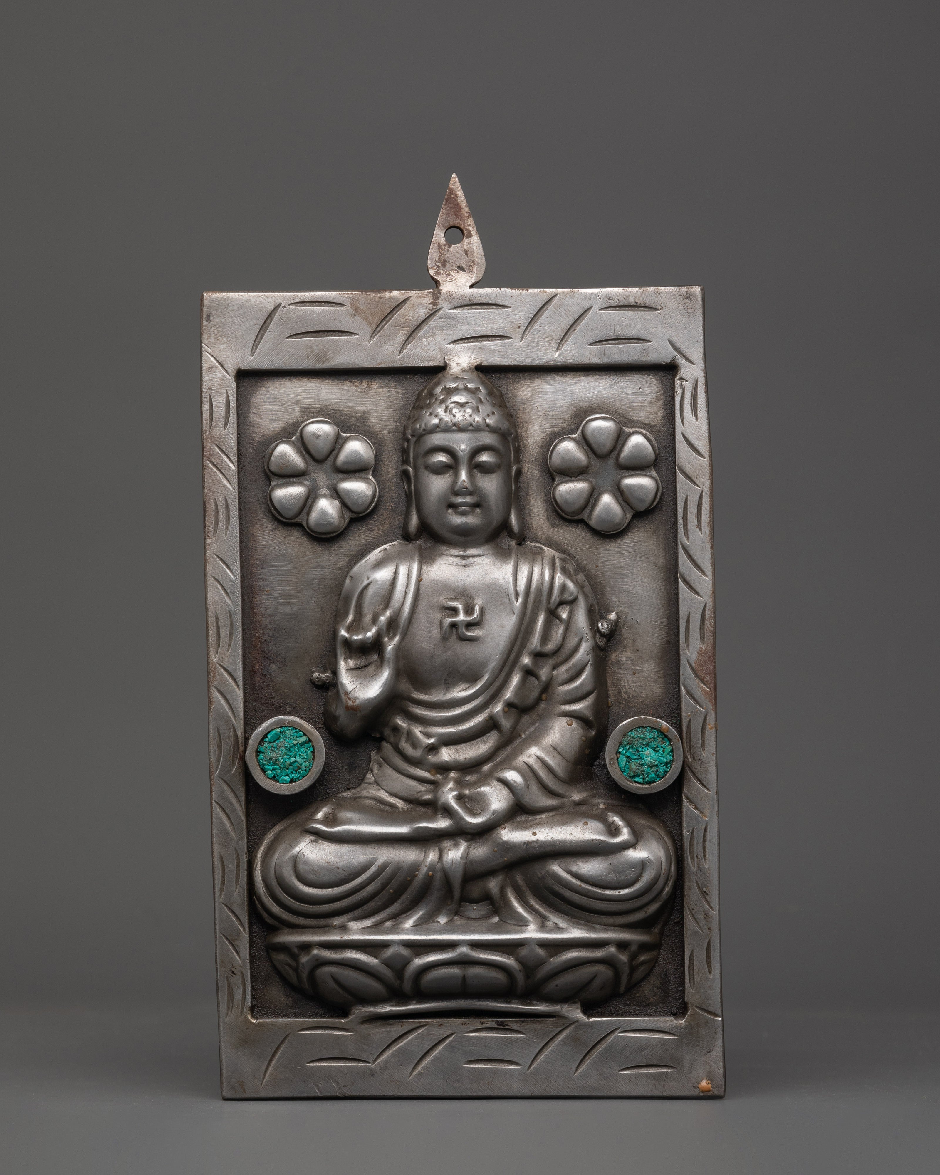 buddha-wall-hanging-with-iron-and-turquoise