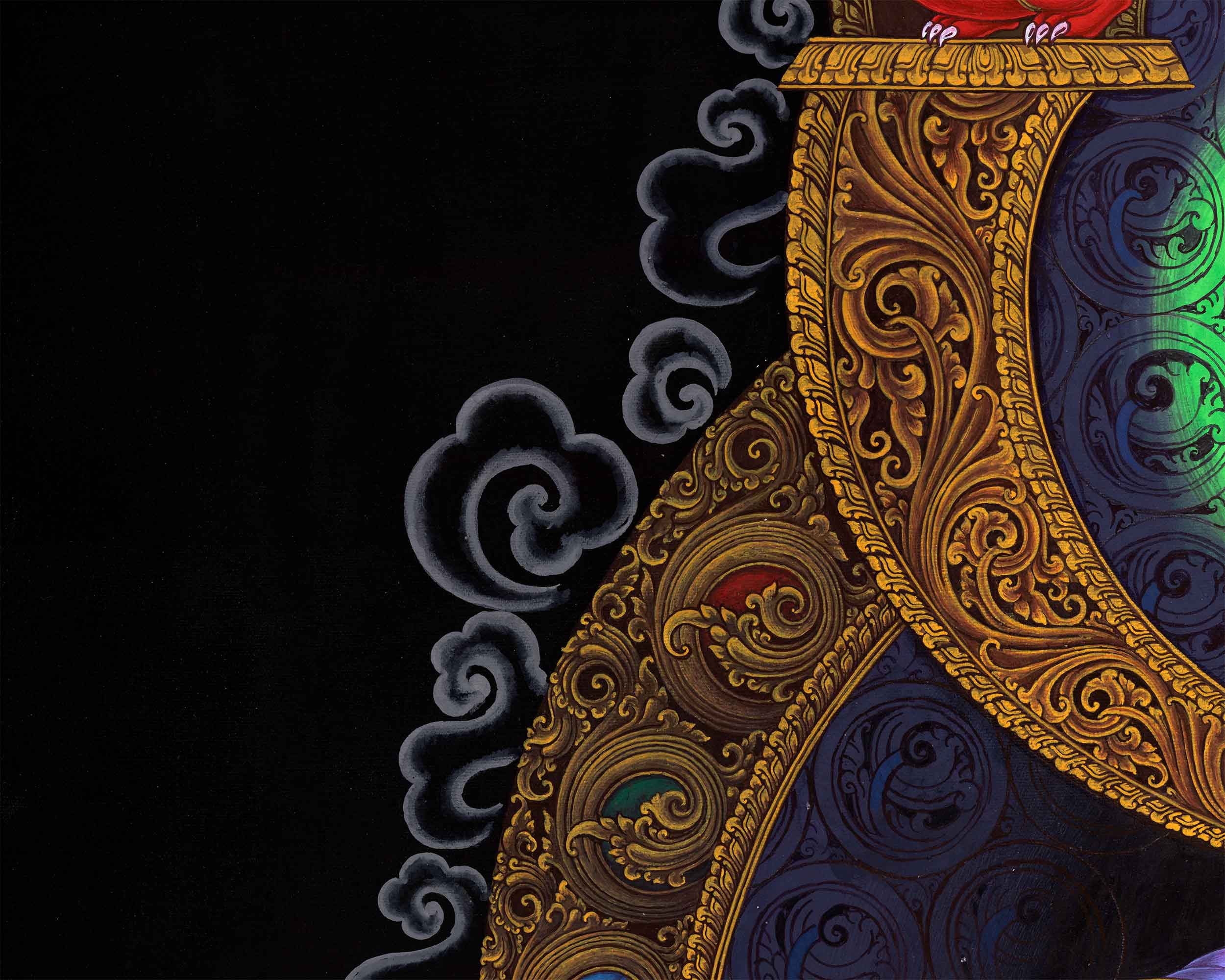 Guru Rinpoche The Lotus Born Master Of Tibetan Buddhism | Master Padmasambhava | Traditional Paubha Print