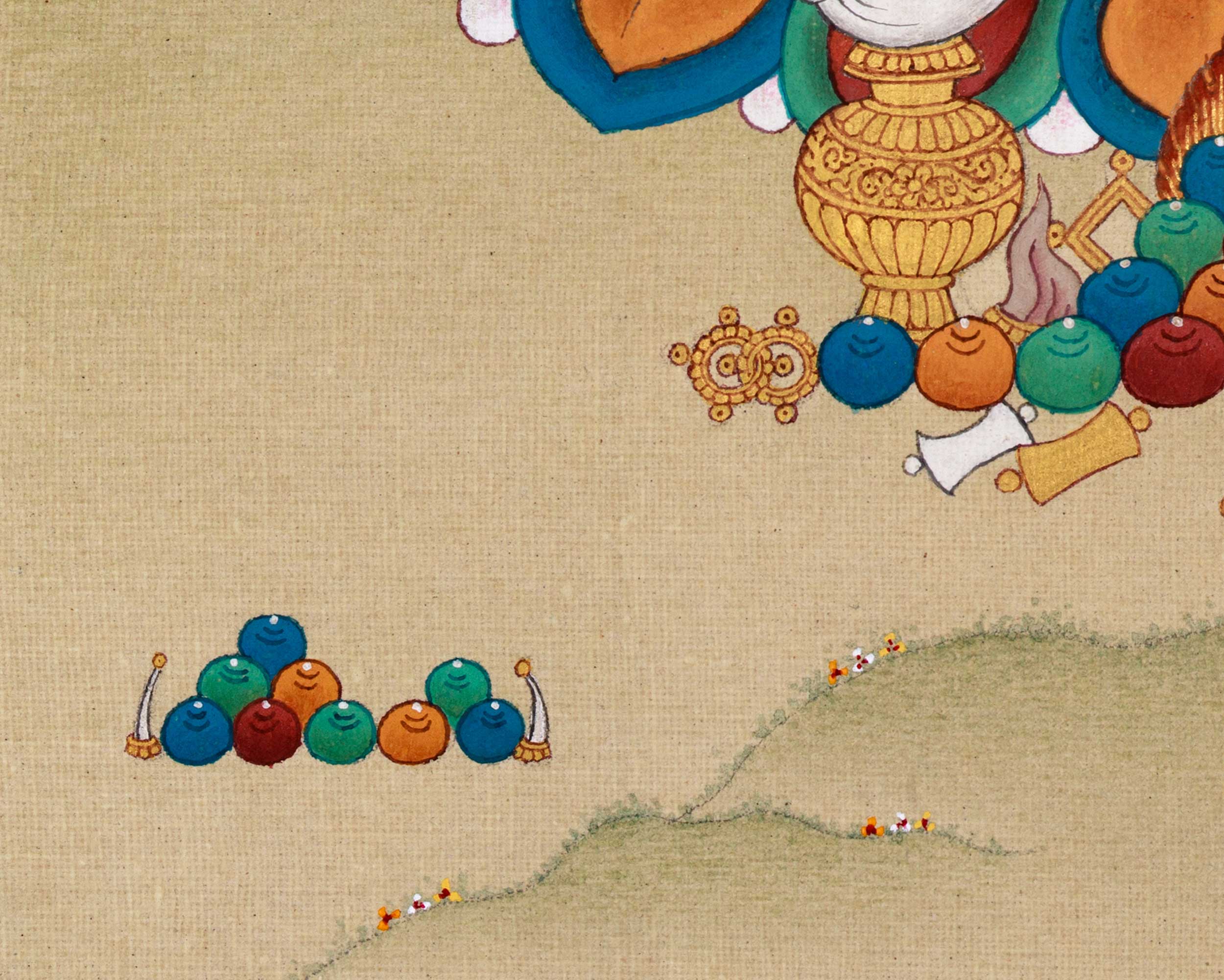 Radiant Jambala for Wealth, Thangka