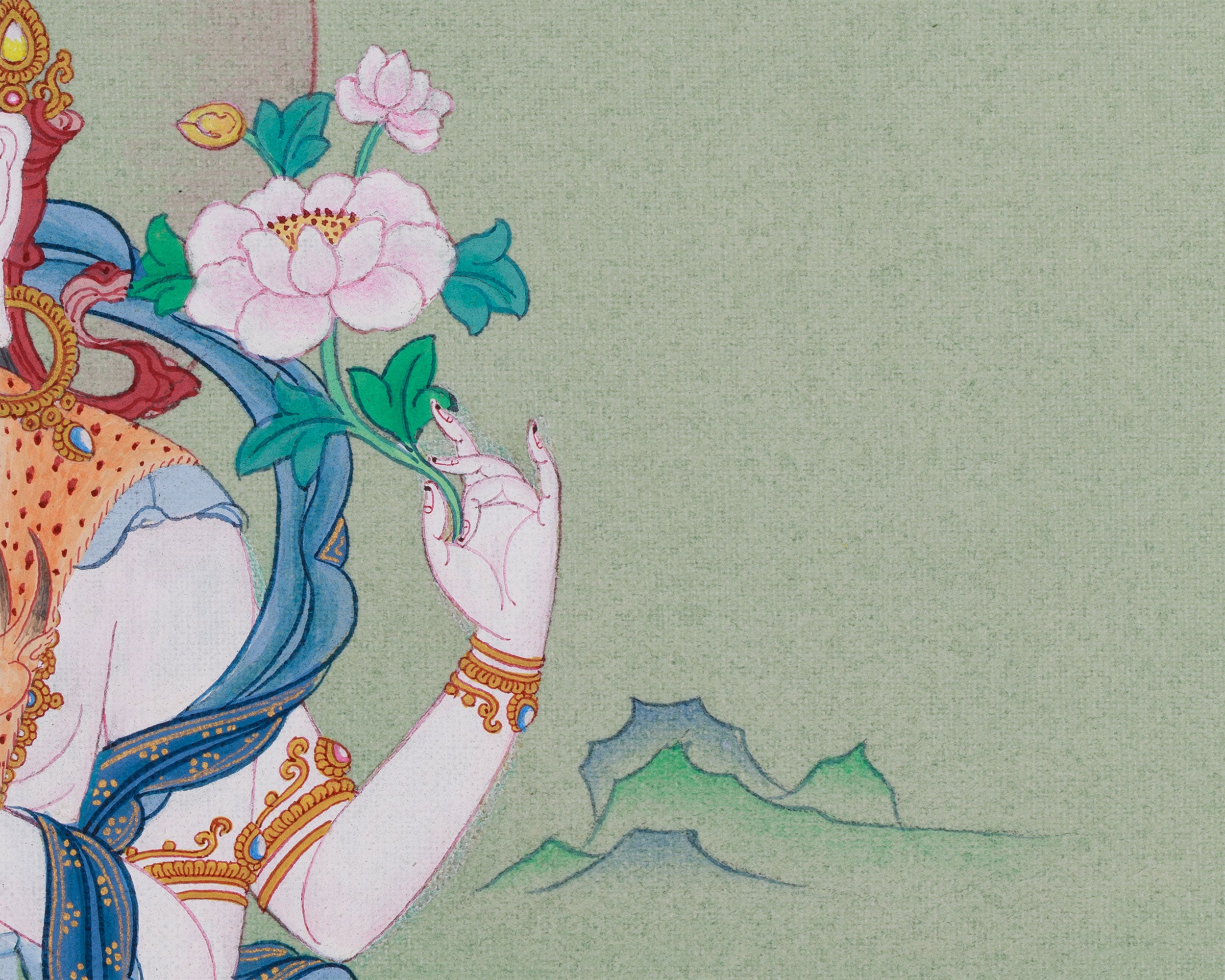 Buddha of Compassion, Chenrezig Thangka