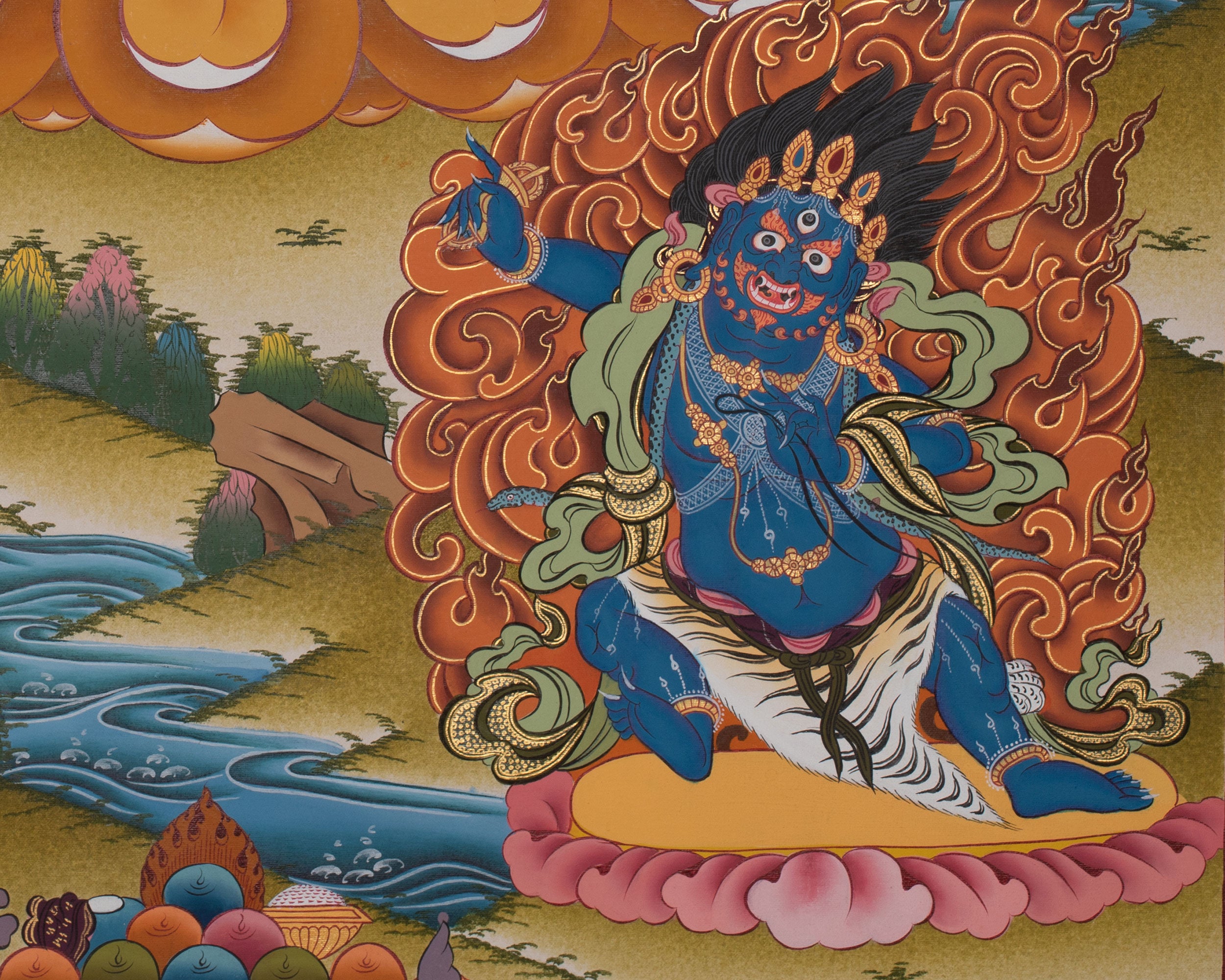Chenrezig with Manjushri and Vajrapani | Deity of Compassion, Wisdom, and Protection