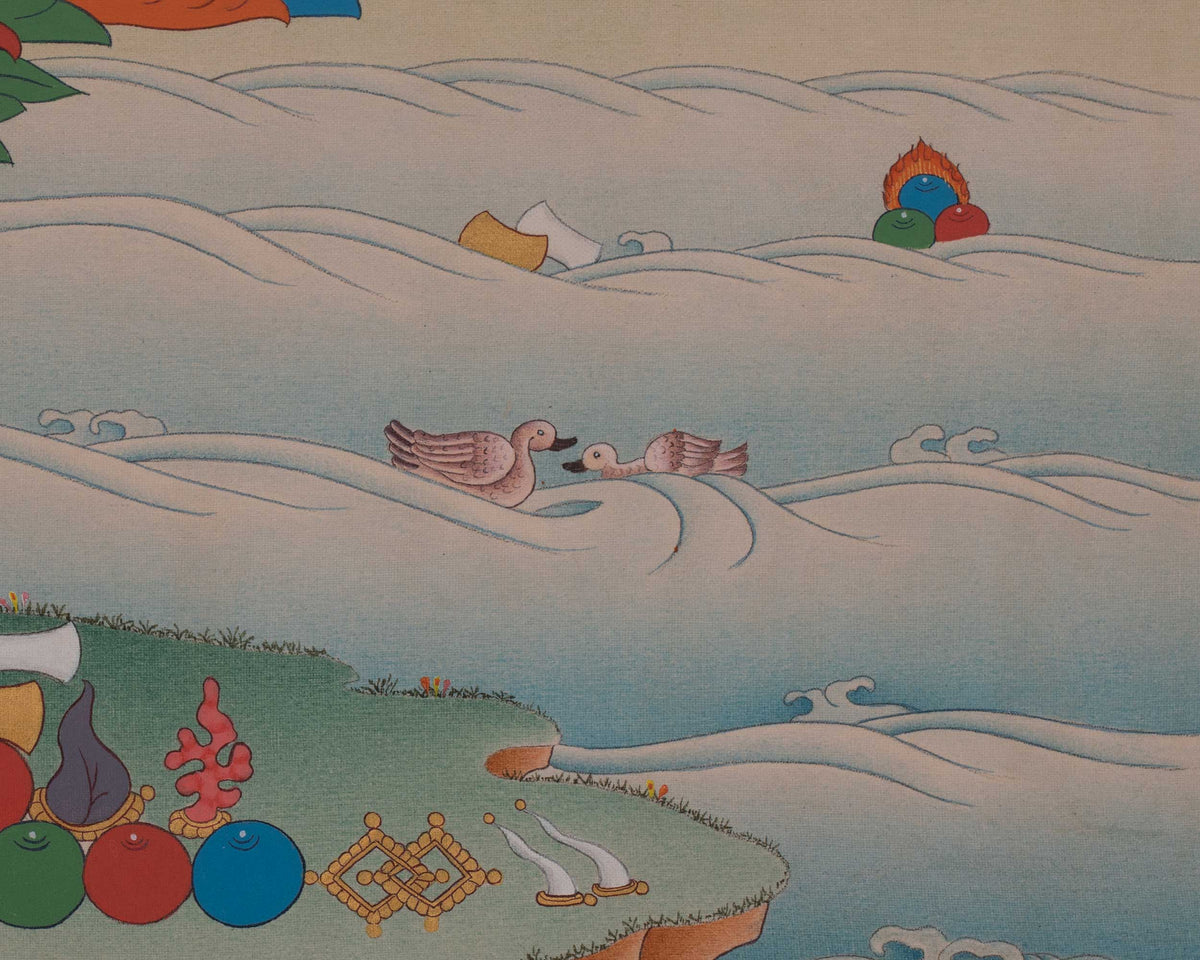 Guru Rinpoche Spiritual Thangka | Padmasambhava Art | Tibetan Master