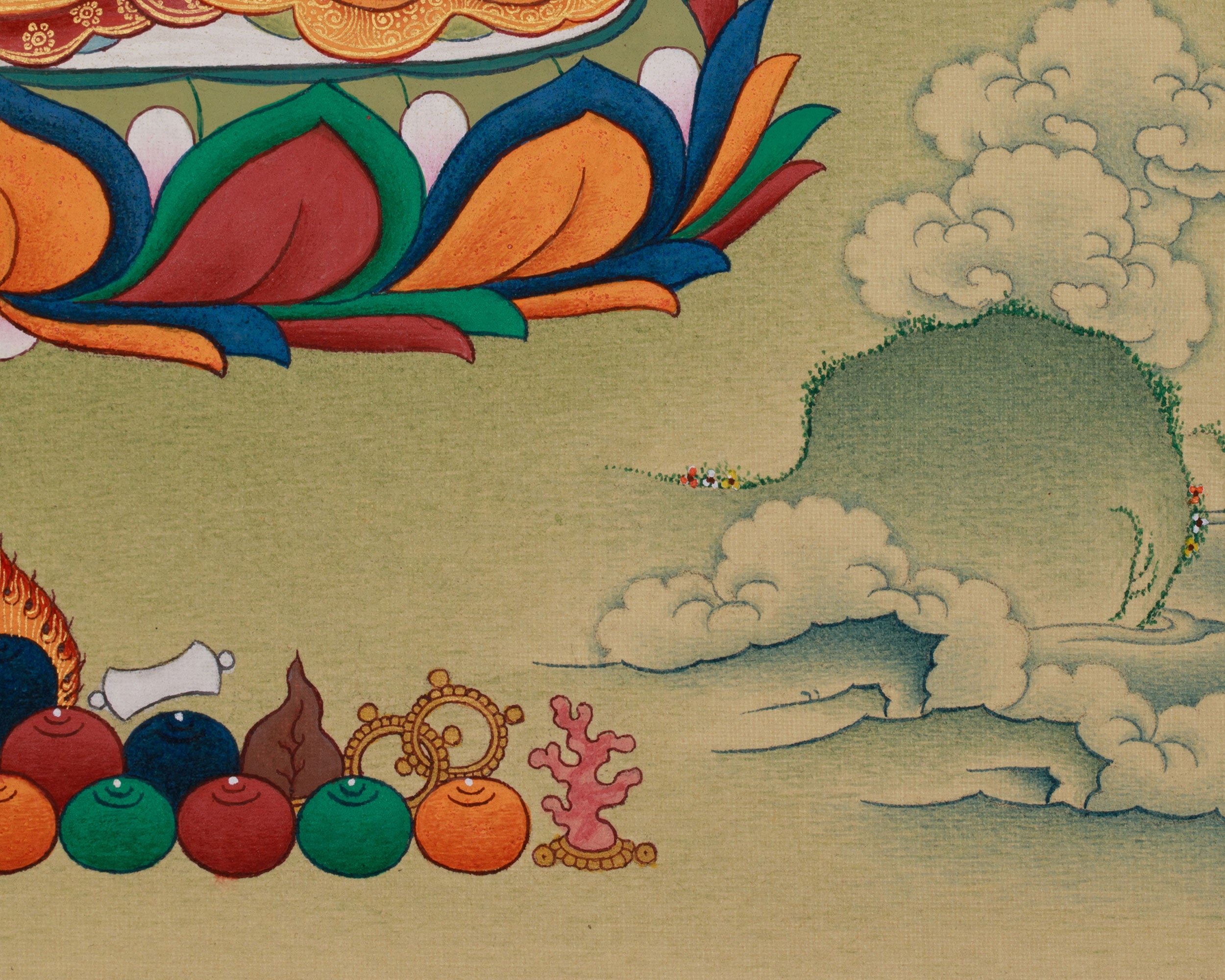 Hand-Painted Sacred Amida Buddha | Compassion & Enlightenment