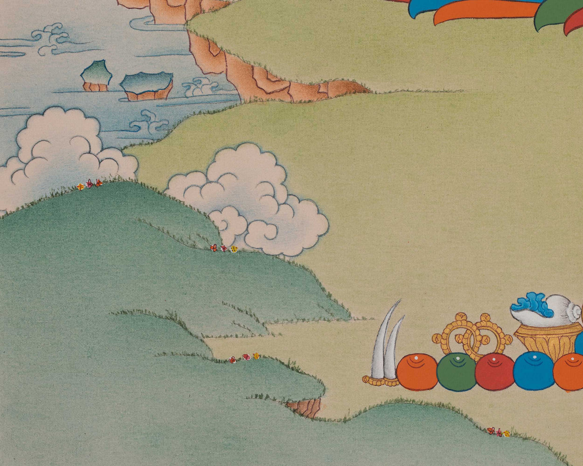 Chenrezig Buddhist Painting | The Bodhisattva Of Boundless Compassion In Tibetan Buddhism