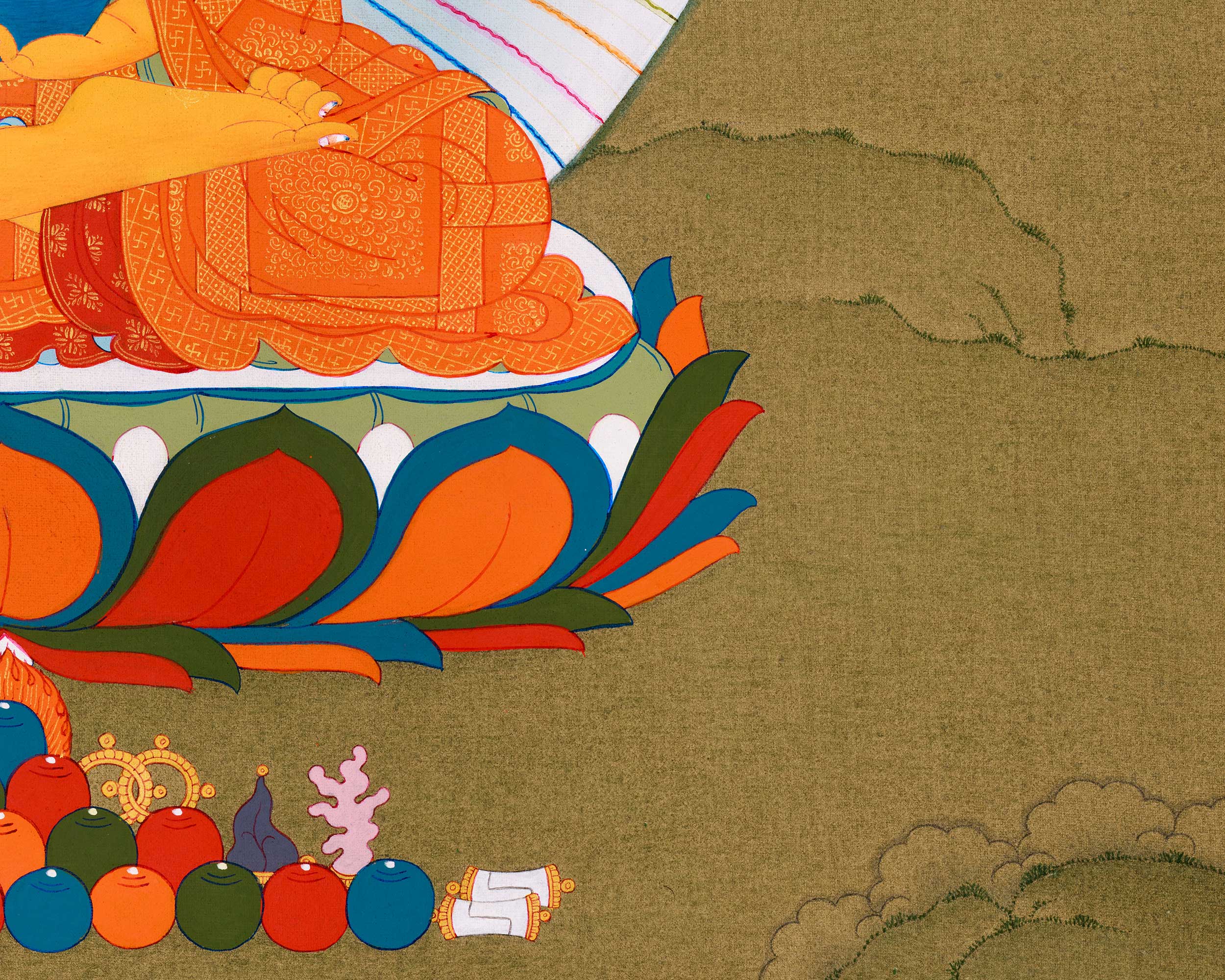 Handpainted Buddha Gautama Thangka | Traditional Shakyamuni Artwork