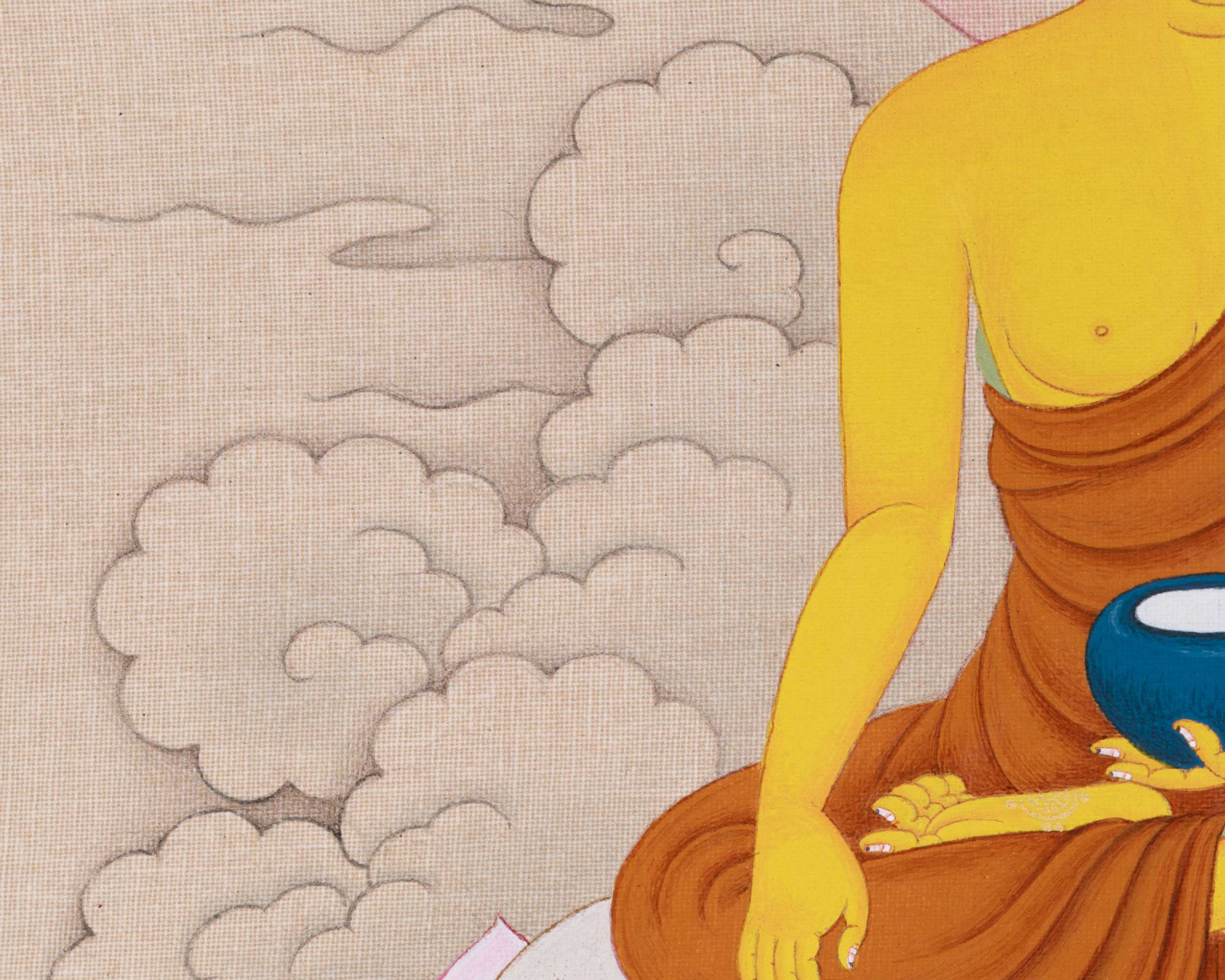 Shakyamuni Buddha Peaceful Thangka | A Sacred Symbol of Enlightenment and Tranquility