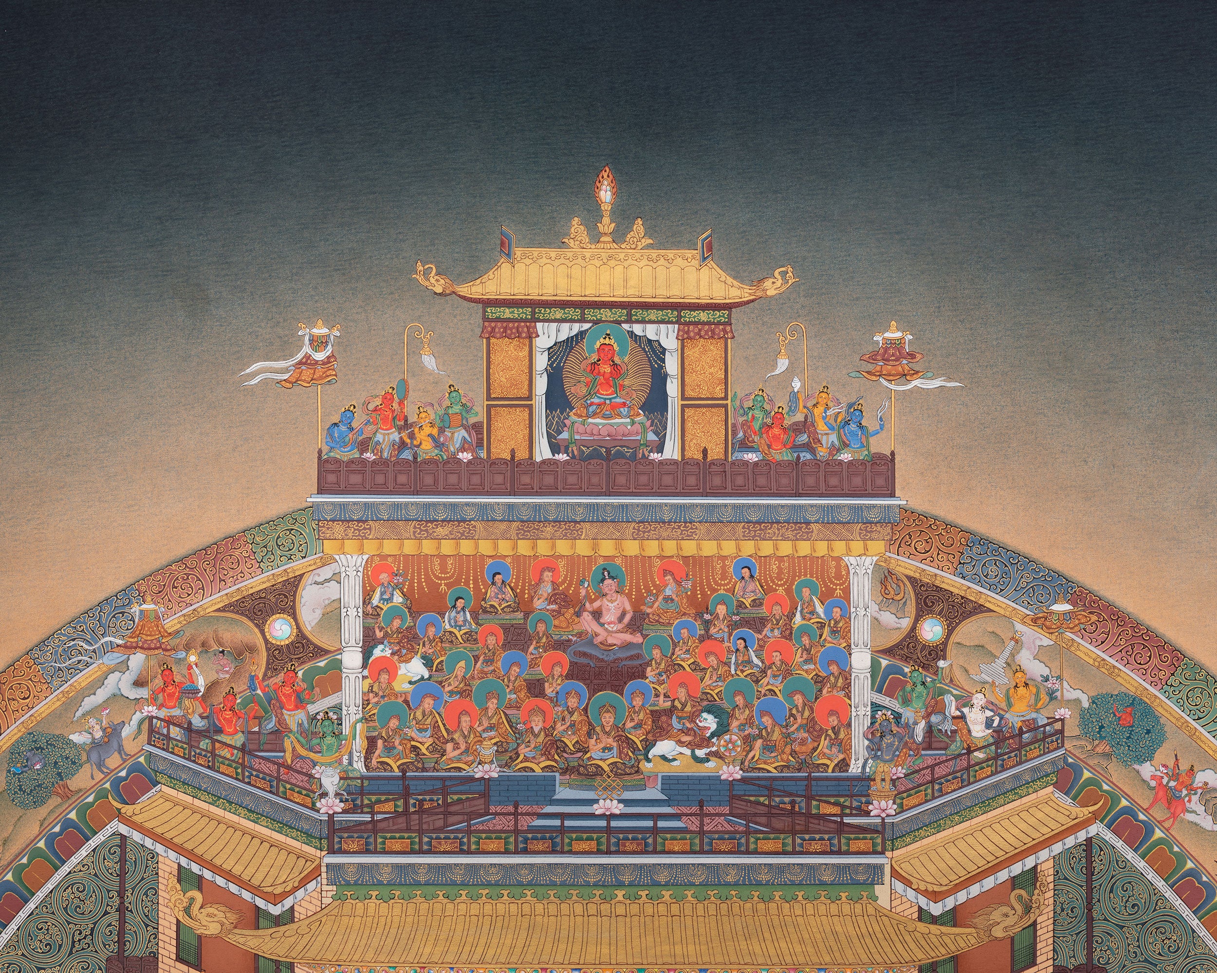 Nāro Khechari Vajrayoginī Maṇḍala Palace Thangka | Available for Commission