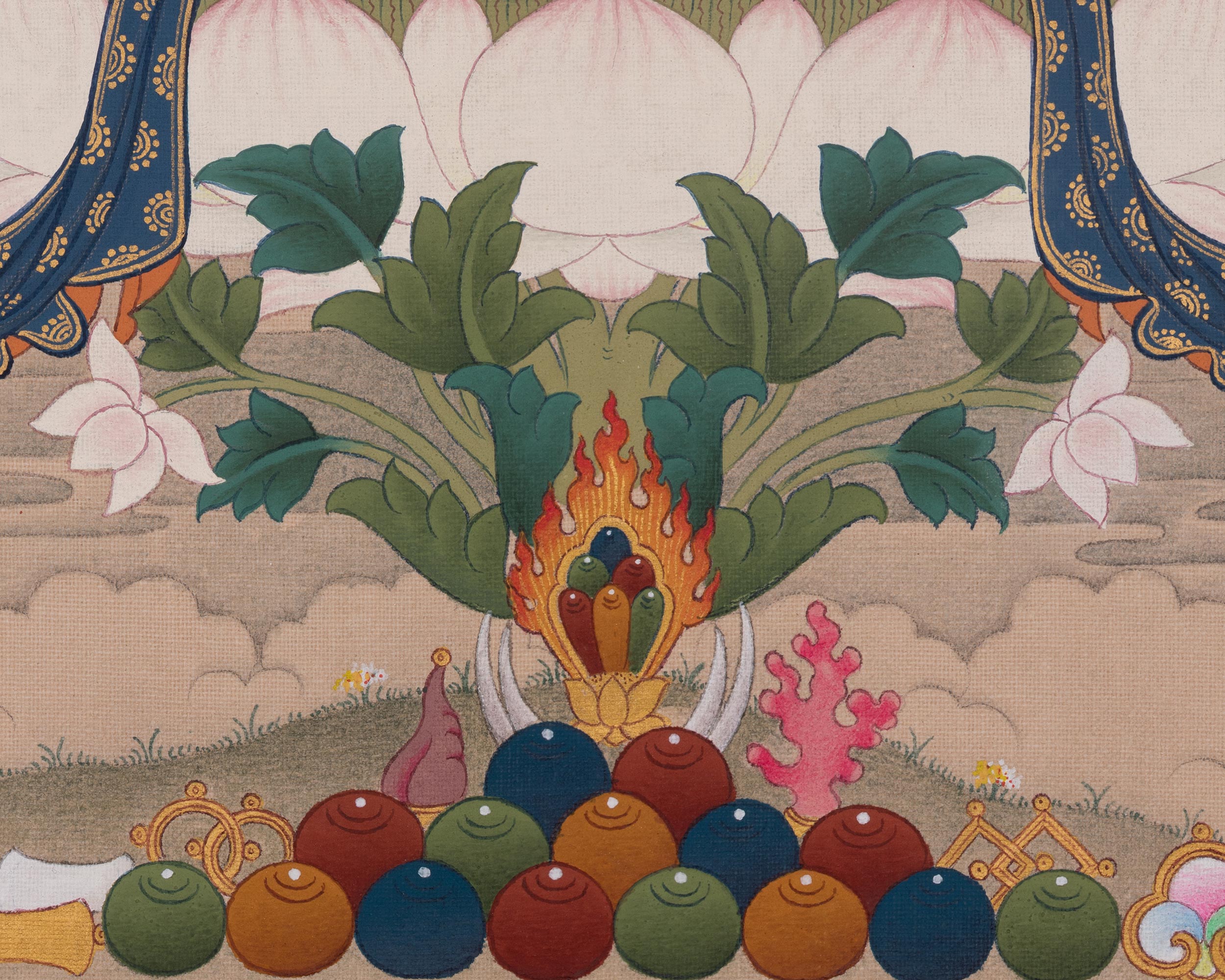 White Tara Divine Artwork | Longevity Deity | Seven Eyed Goddess | Sita Tara