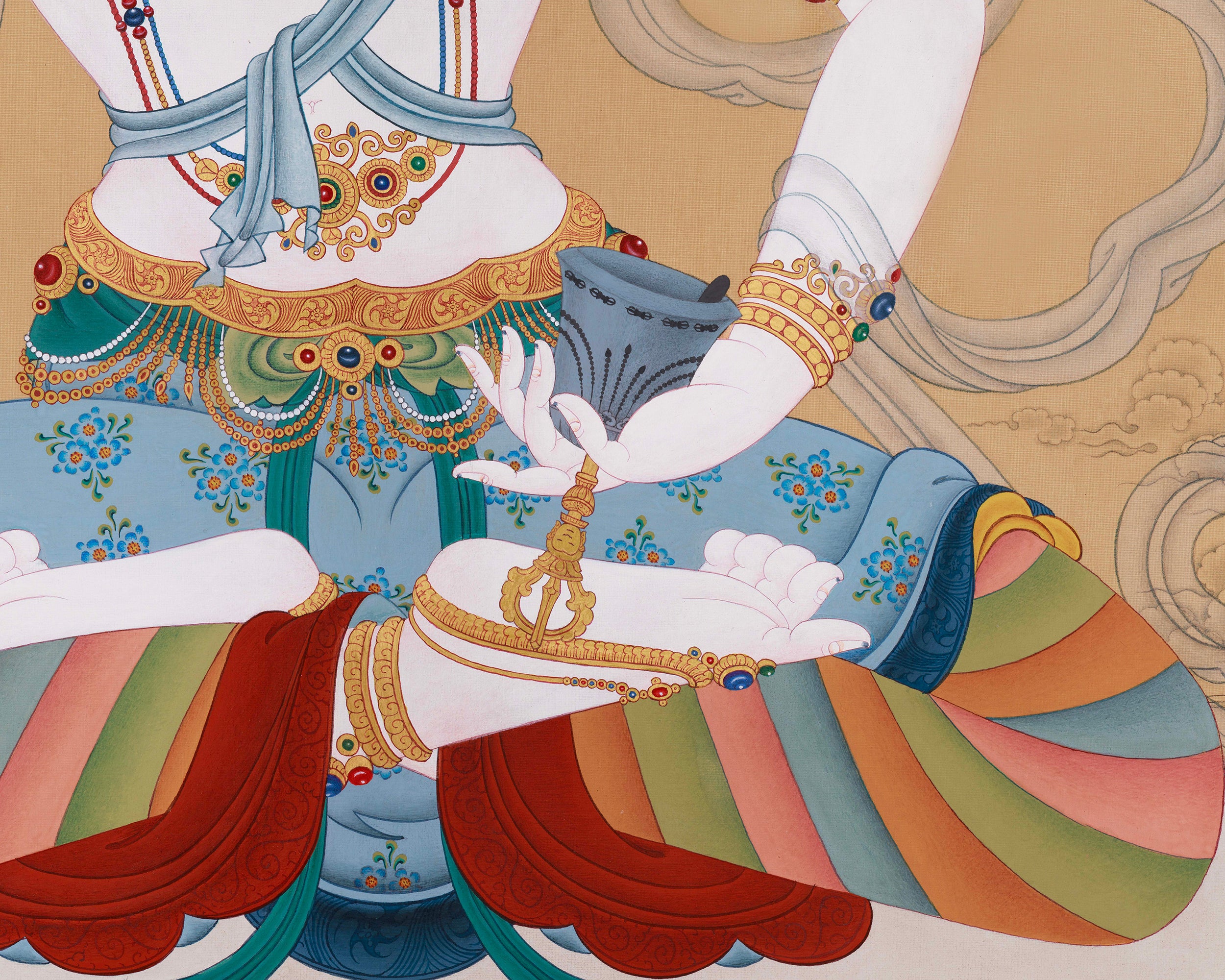 Exquisite 50-Inch Vajrasattva Thangka | A Powerful Symbol of Purification and Spiritual Awakening