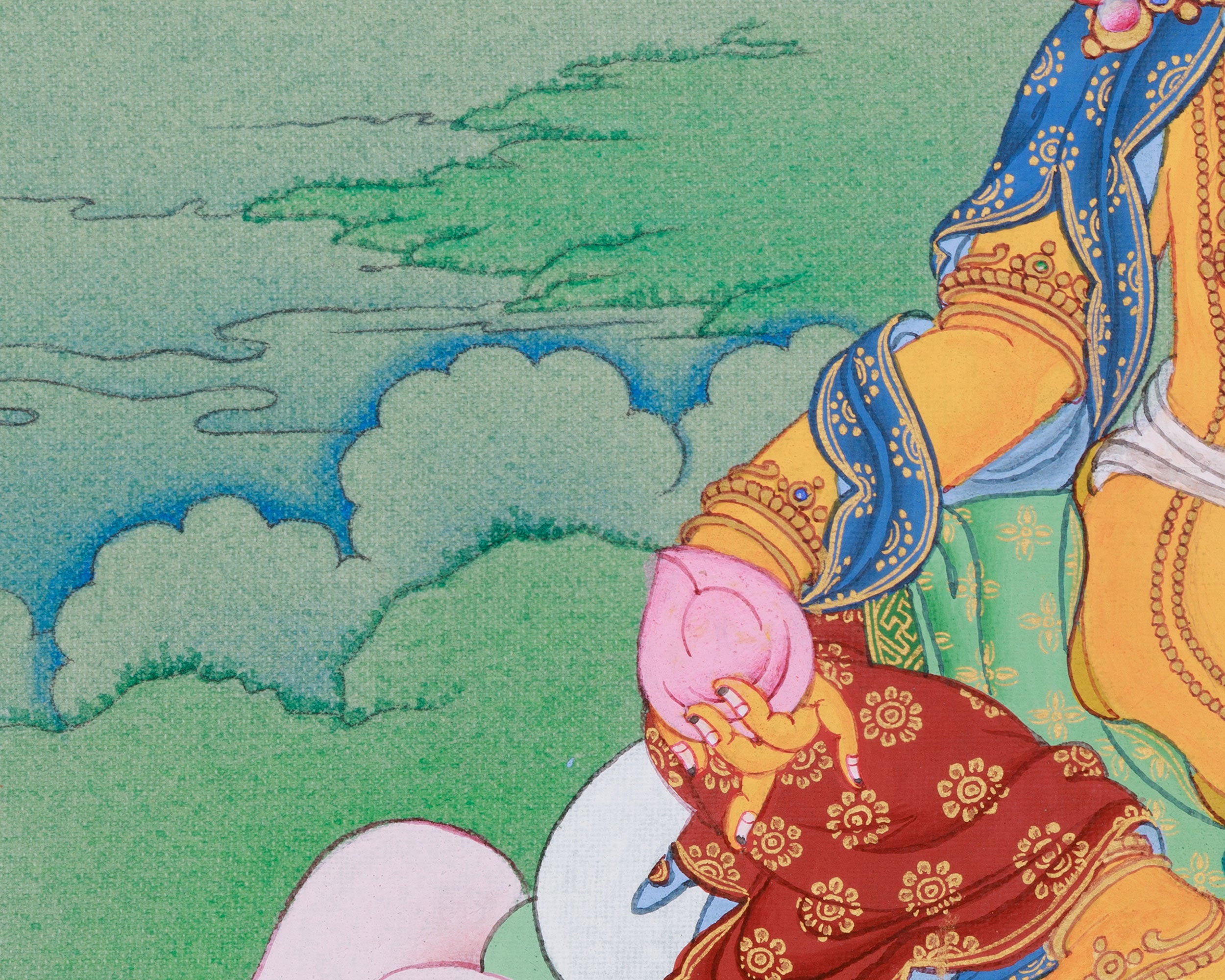 Dzambhala, Wealth Deity Thangka | Buddha of Prosperity and Abundance