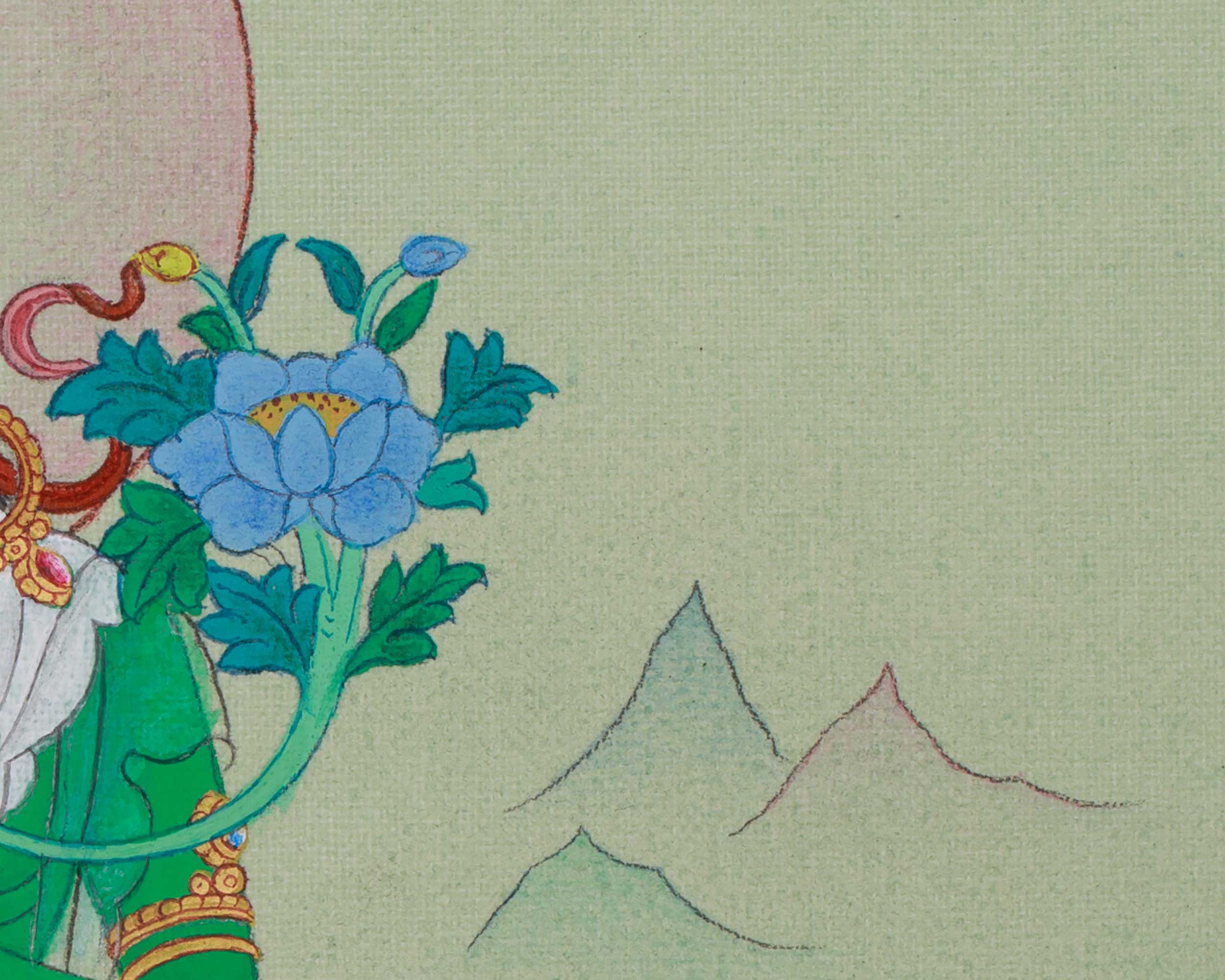 Green Tara Tibetan Thangka | Mother of Liberation | Wisdom Deity