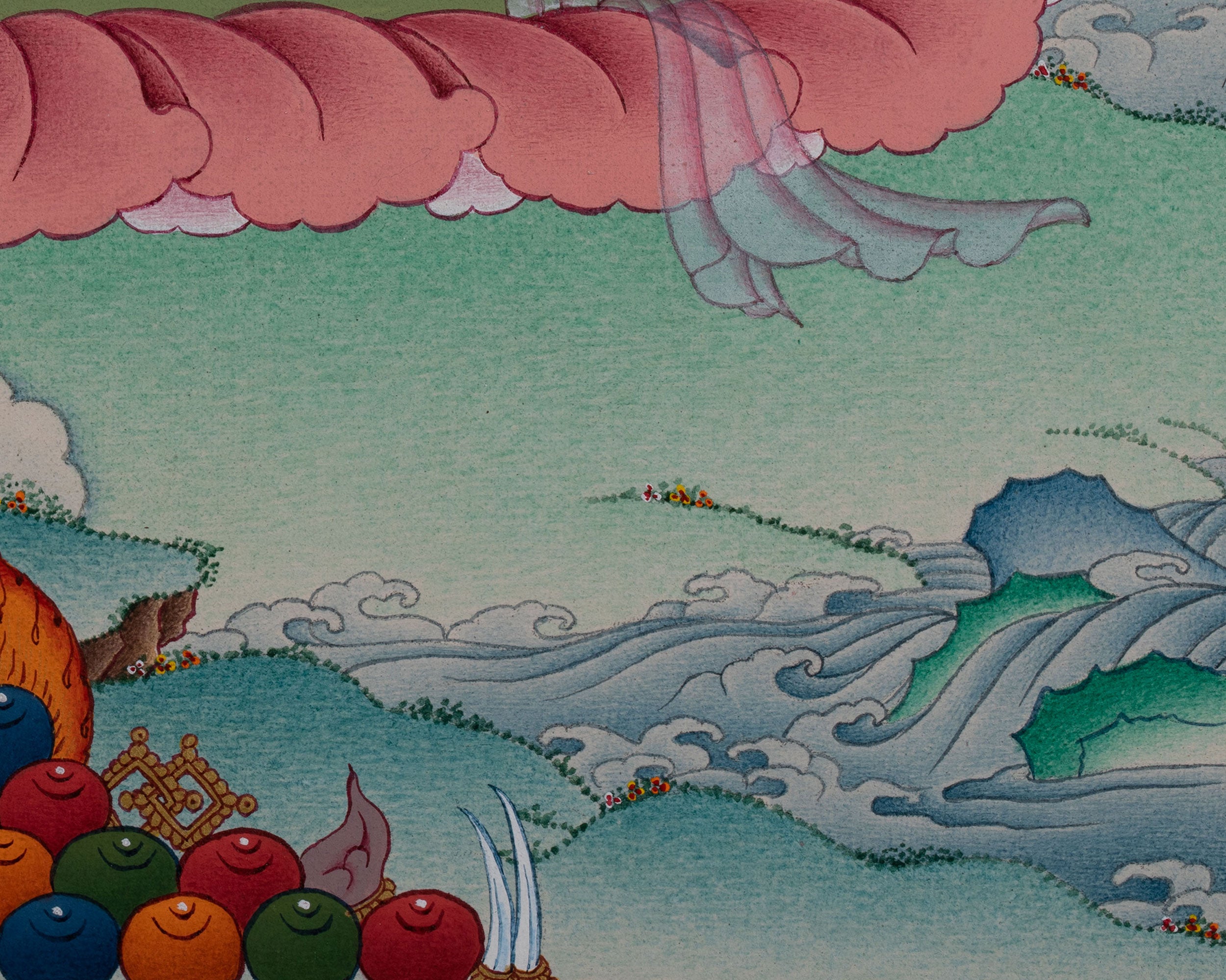 Deity of Blissful Wisdom, Sukha Siddhi Thangka | Traditional Karma Gadri Style