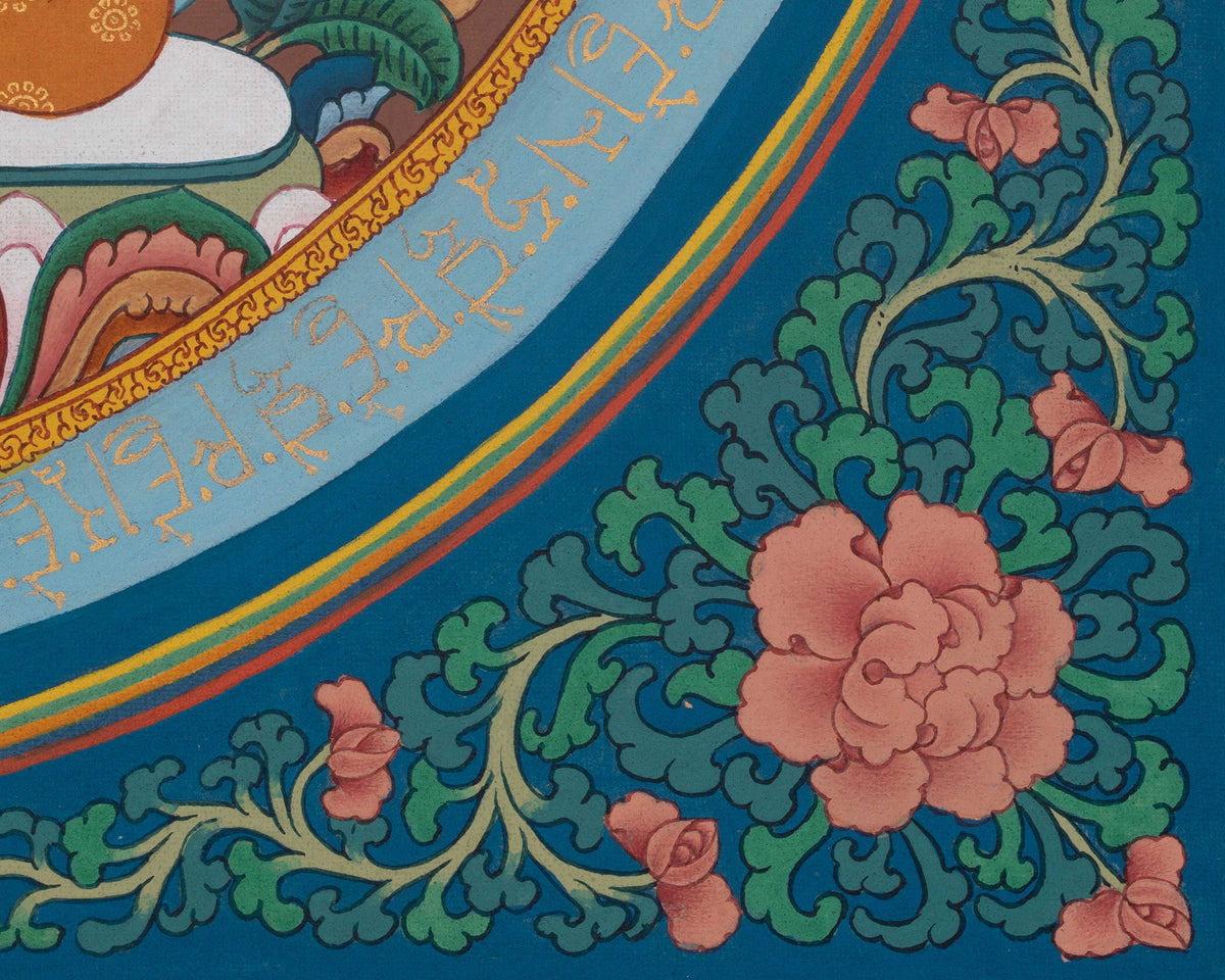 Medicine Buddha Sacred Thangka | Bhaisajyaguru Art | Healing and Protection Deity