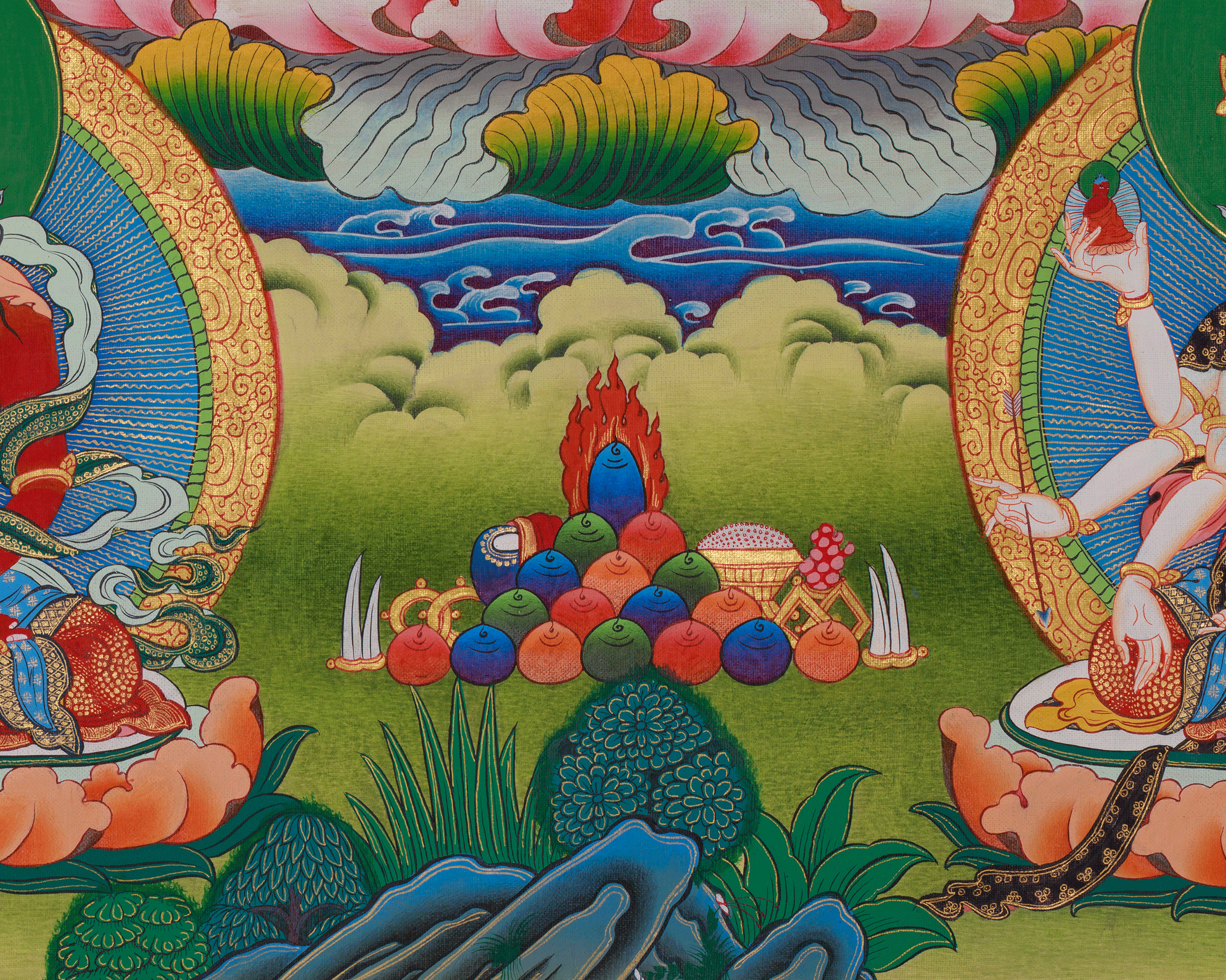 Sacred Thangka of White Tara | Revered Female Buddha In Vajrayana Buddhism