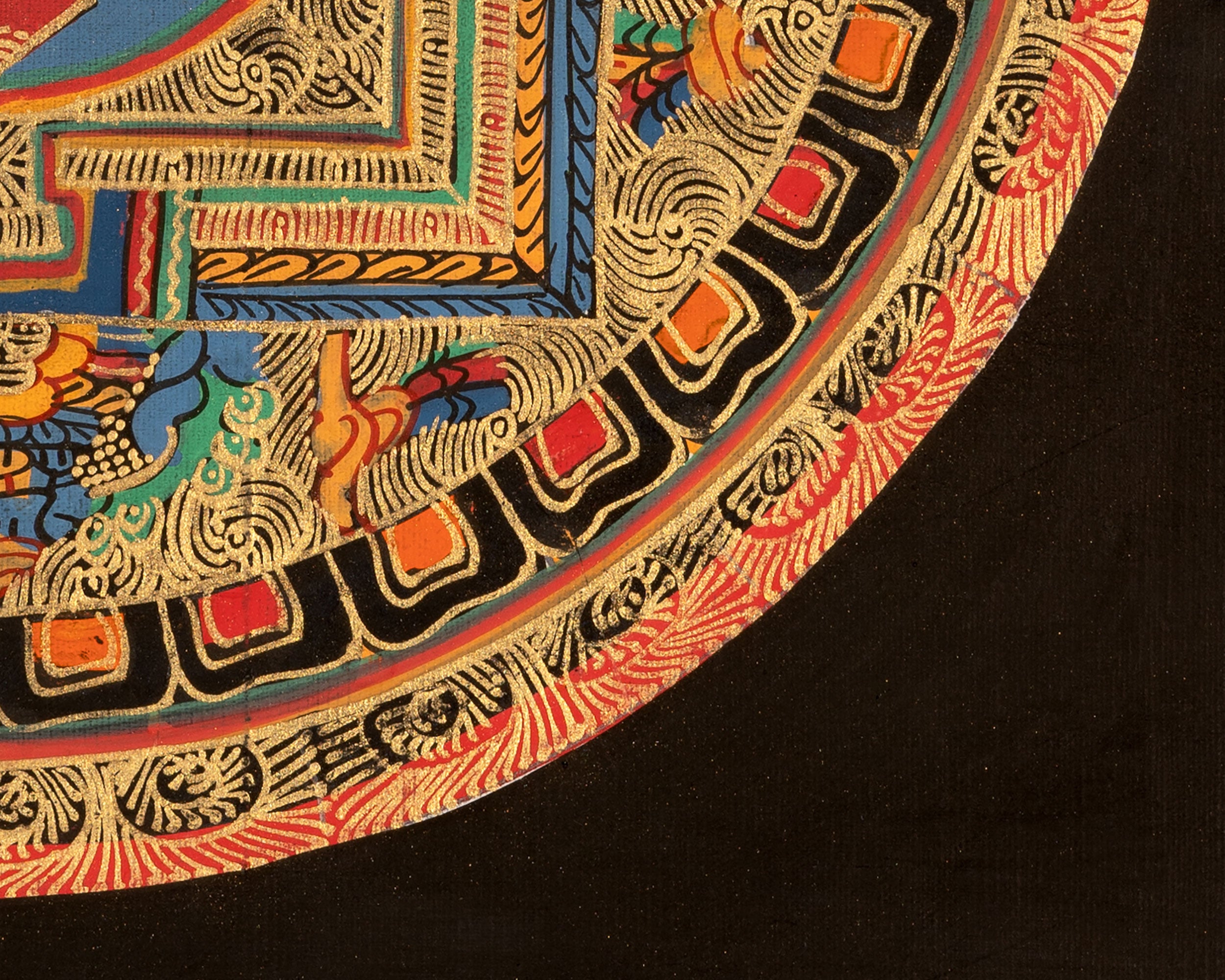 Tibetan Om Mandala Thangka | Sacred Art of Creation and Meditation