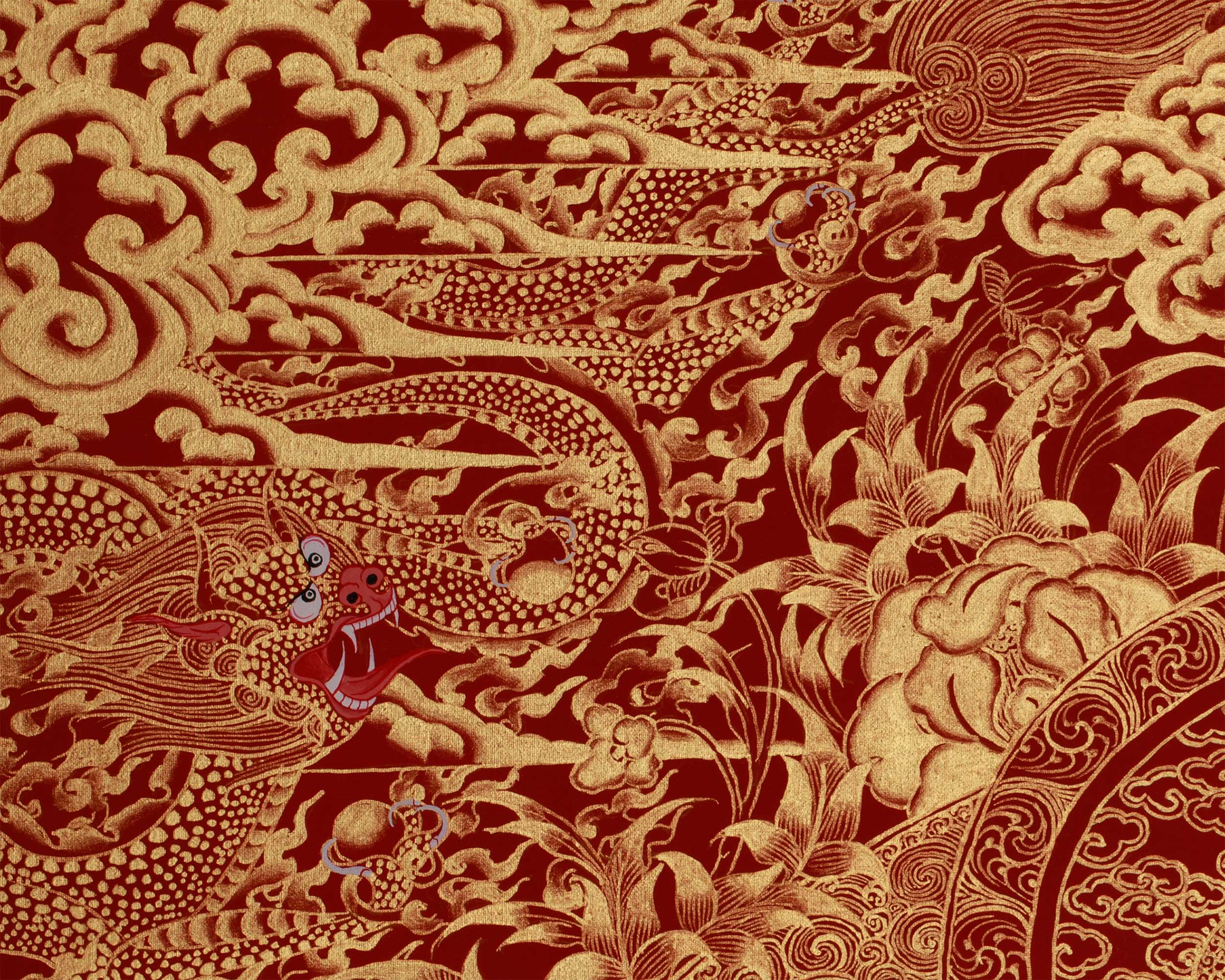Red Amida Buddha Thangka | Lord of the Western Pure Land and Infinite Light