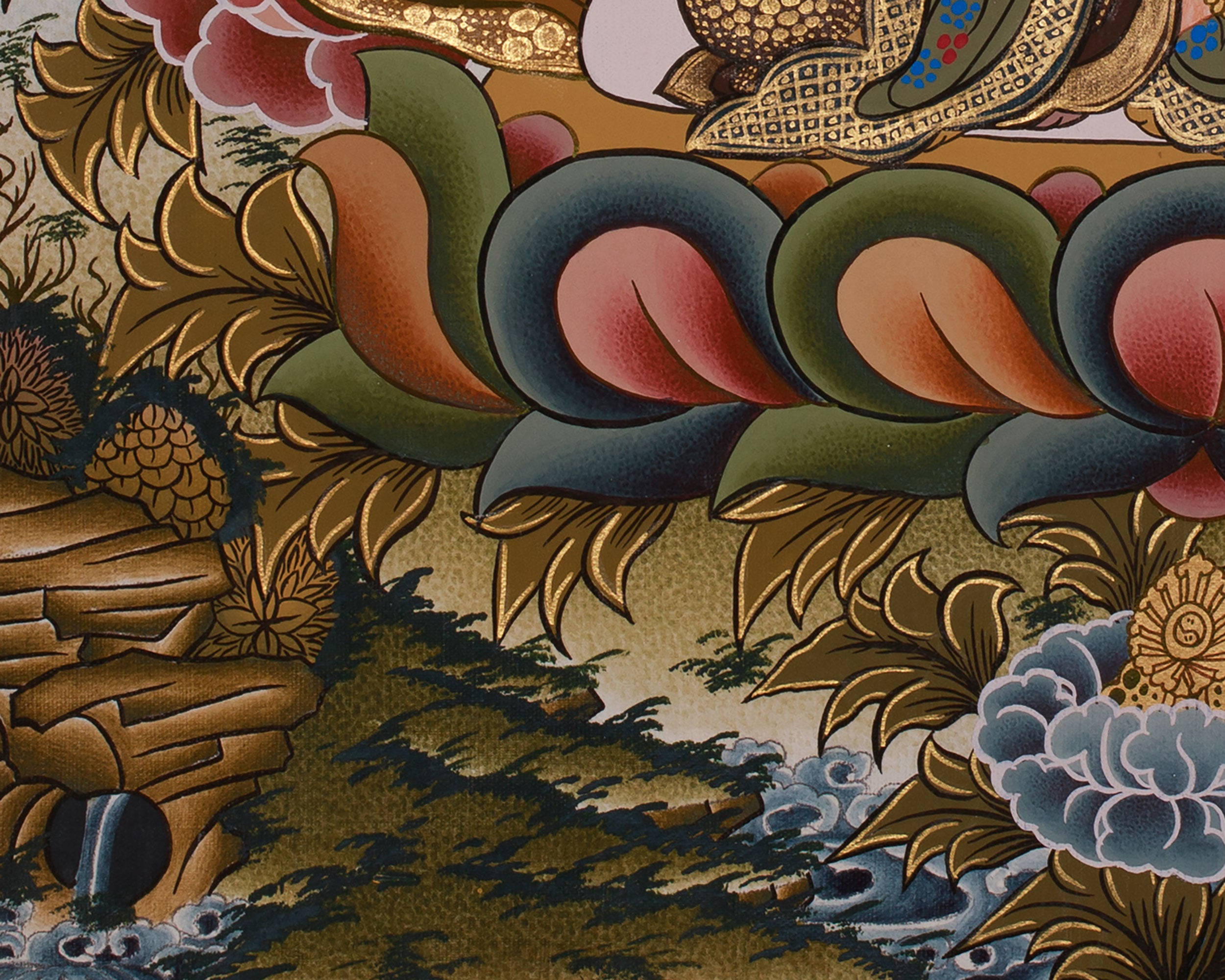 Hand-Painted Heruka Vajrasattva and Consort Thangka | Divine Union of Wisdom and Compassion