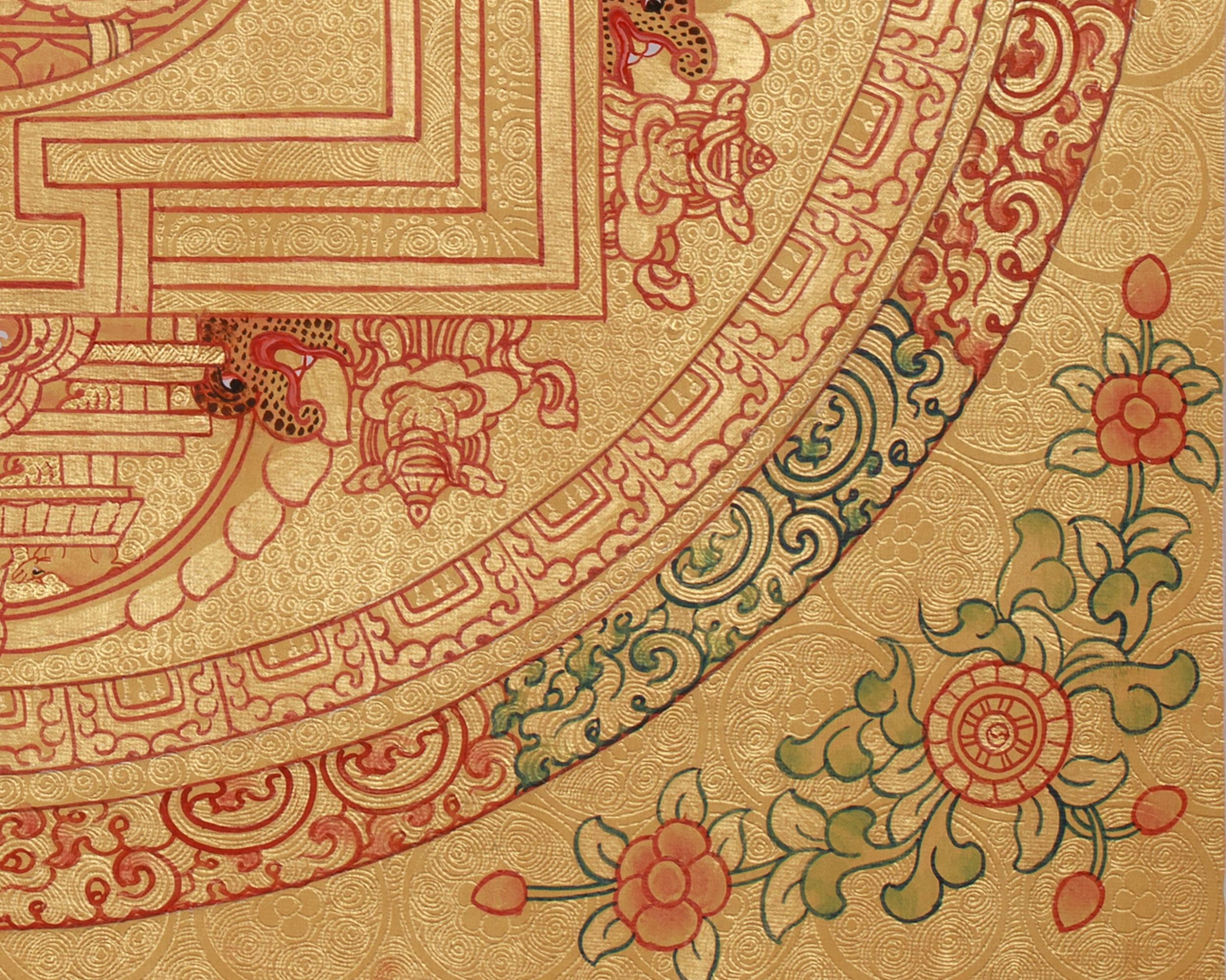Gold Bodhisattva Chenrezig Mandala | Buddha of Mercy and Wisdom