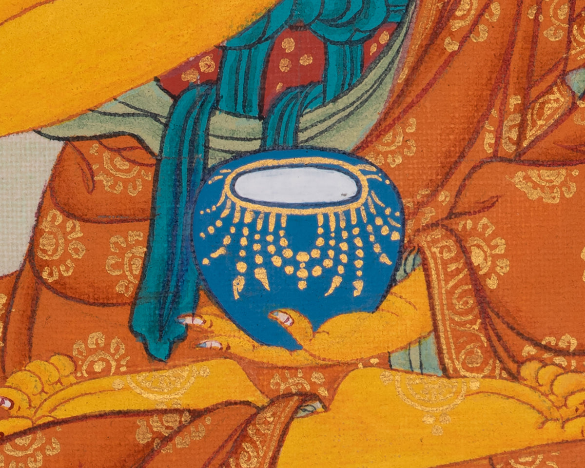 Ratnasambhava Buddha Thangka | The Buddha of Generosity and Equality