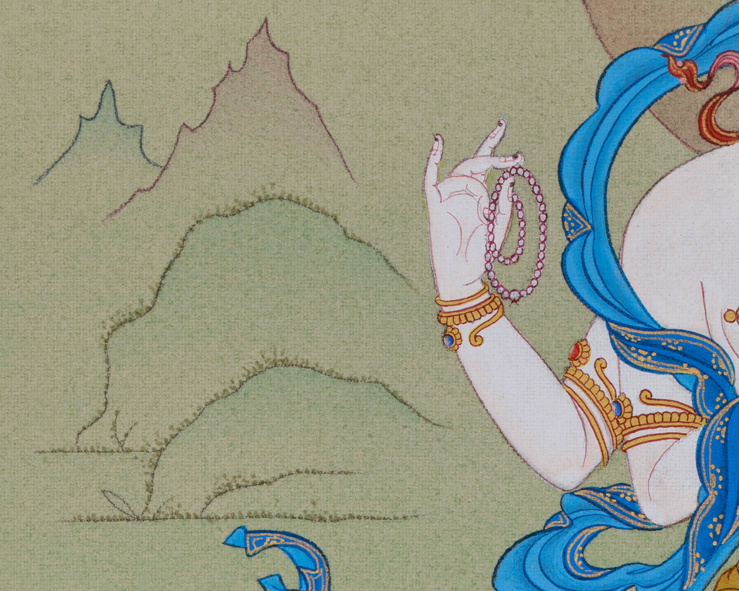 Peaceful Thangka of Chenrezig | Infinite Compassion Deity