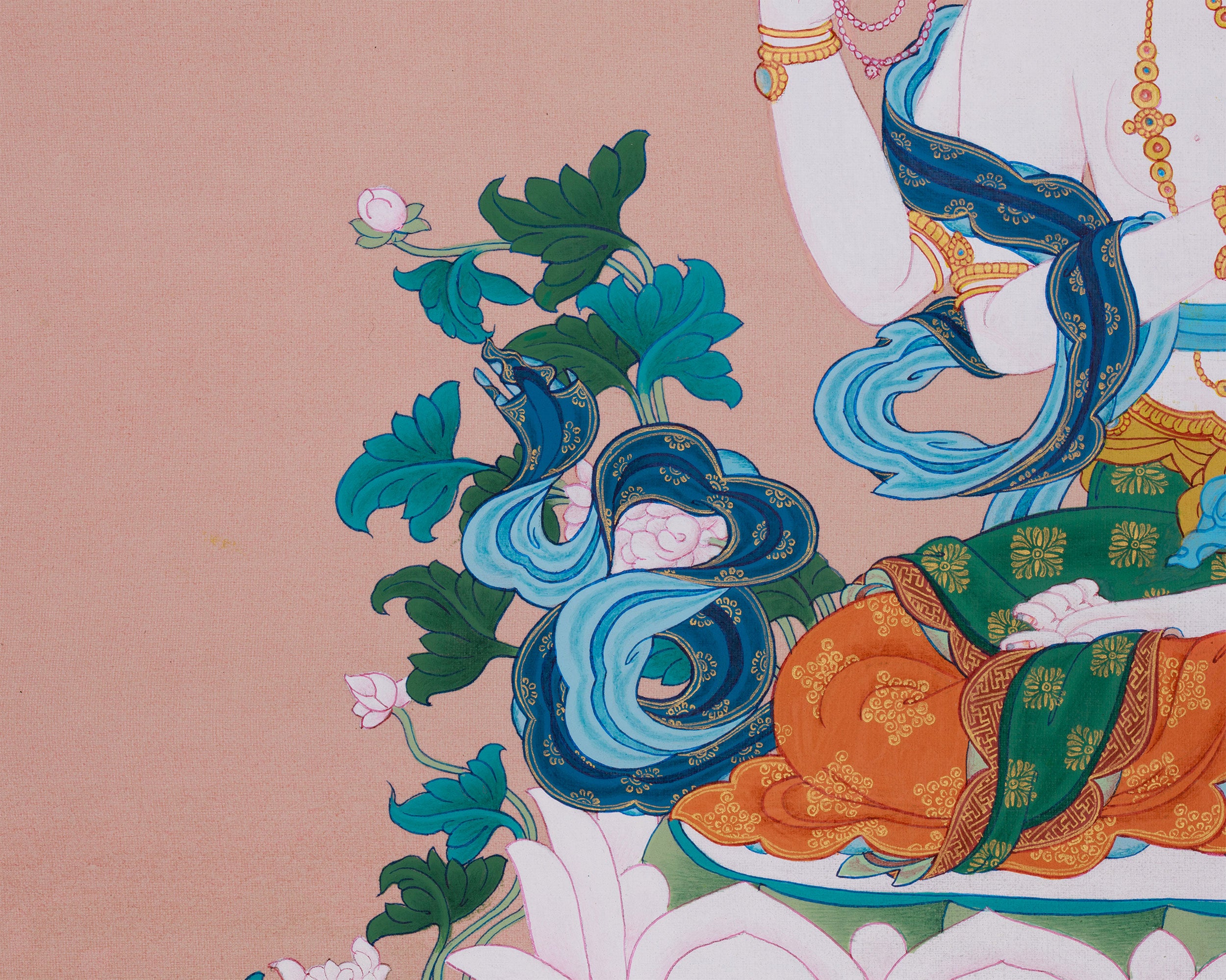 Tibetan Chenrezig Thangka | Bodhisattva of Infinite Compassion
