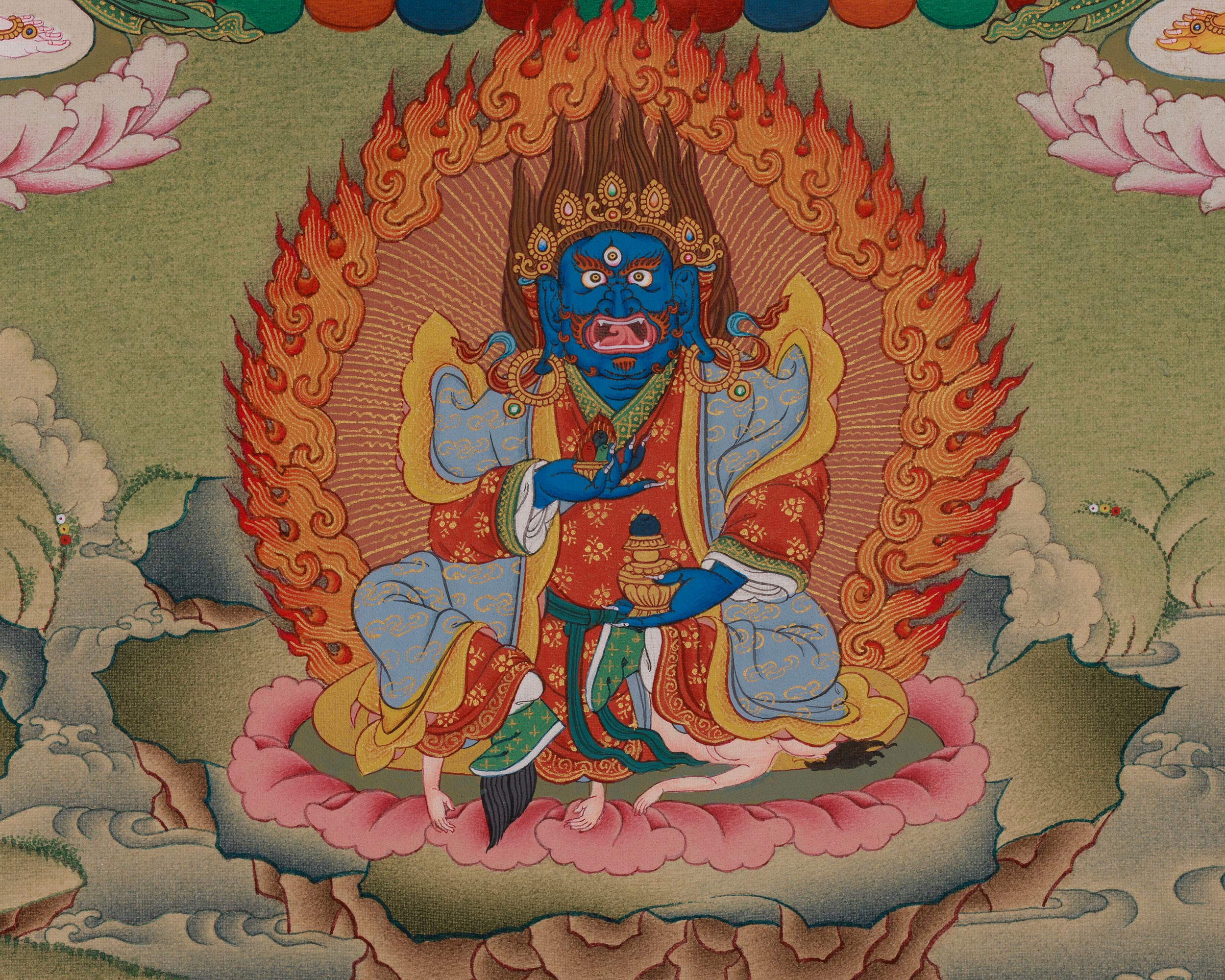 Authentic Asta Medicine Buddha Thangka | Healing Deity | Bhaisajyaguru Art