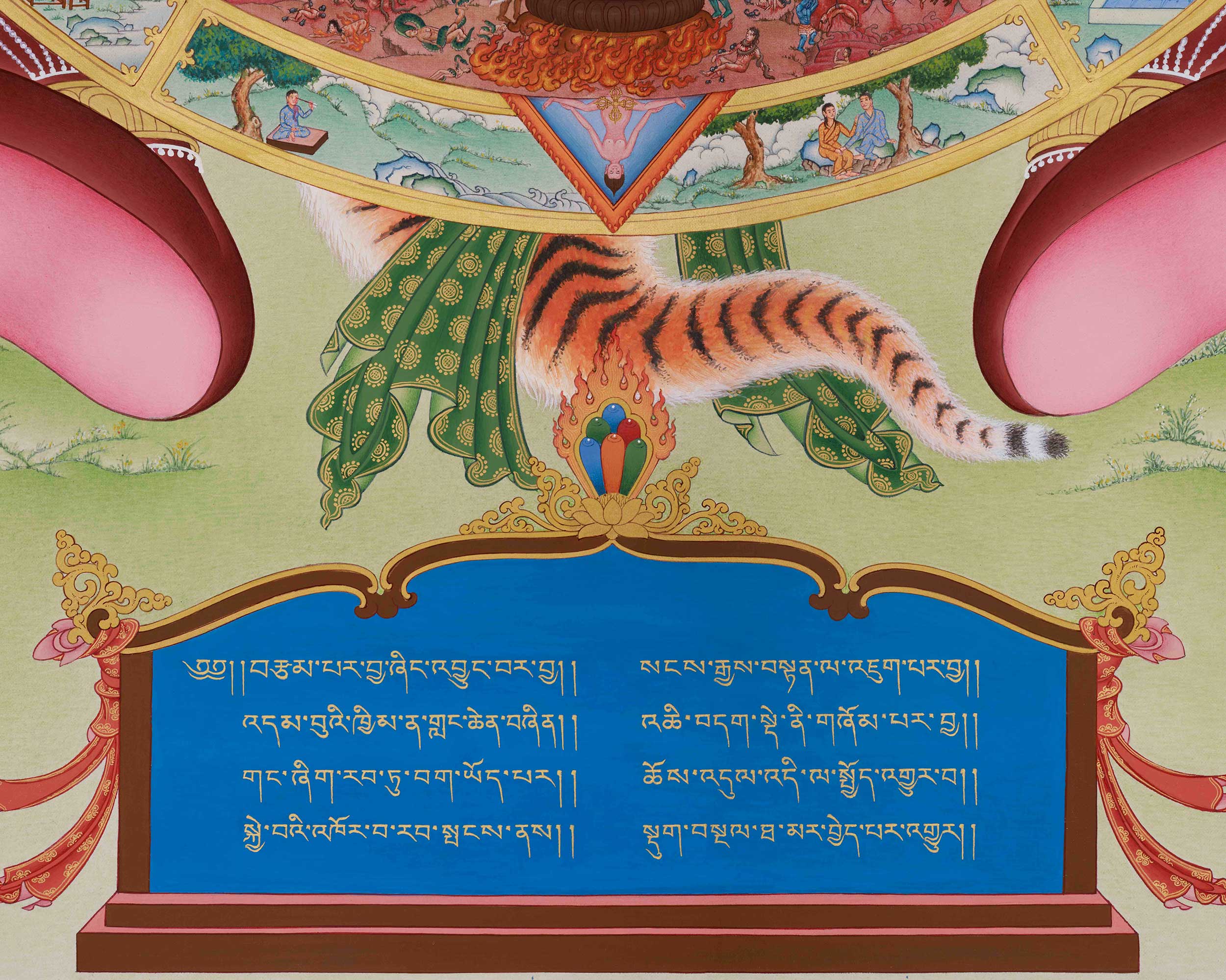 Buddhist Wheel of Life Thangka | Tibetan Bhavachakra Art