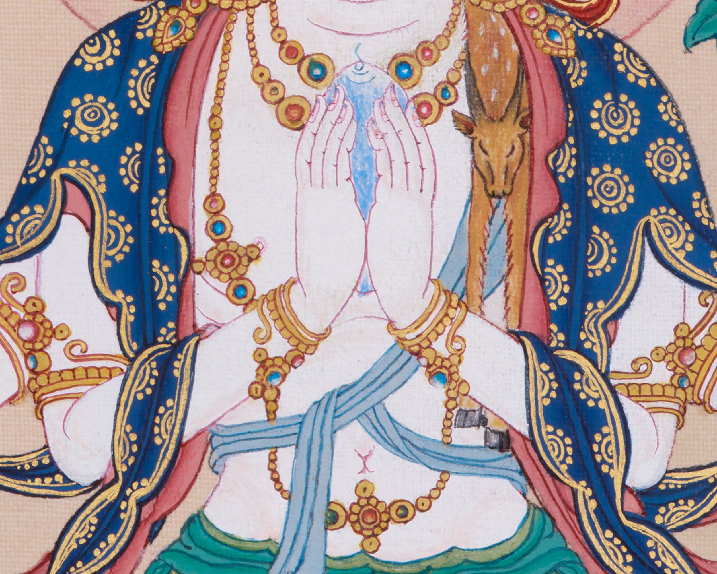 Hand-Painted Bodhisattva Chenrezig Art | Infinite Compassion and Enlightenment