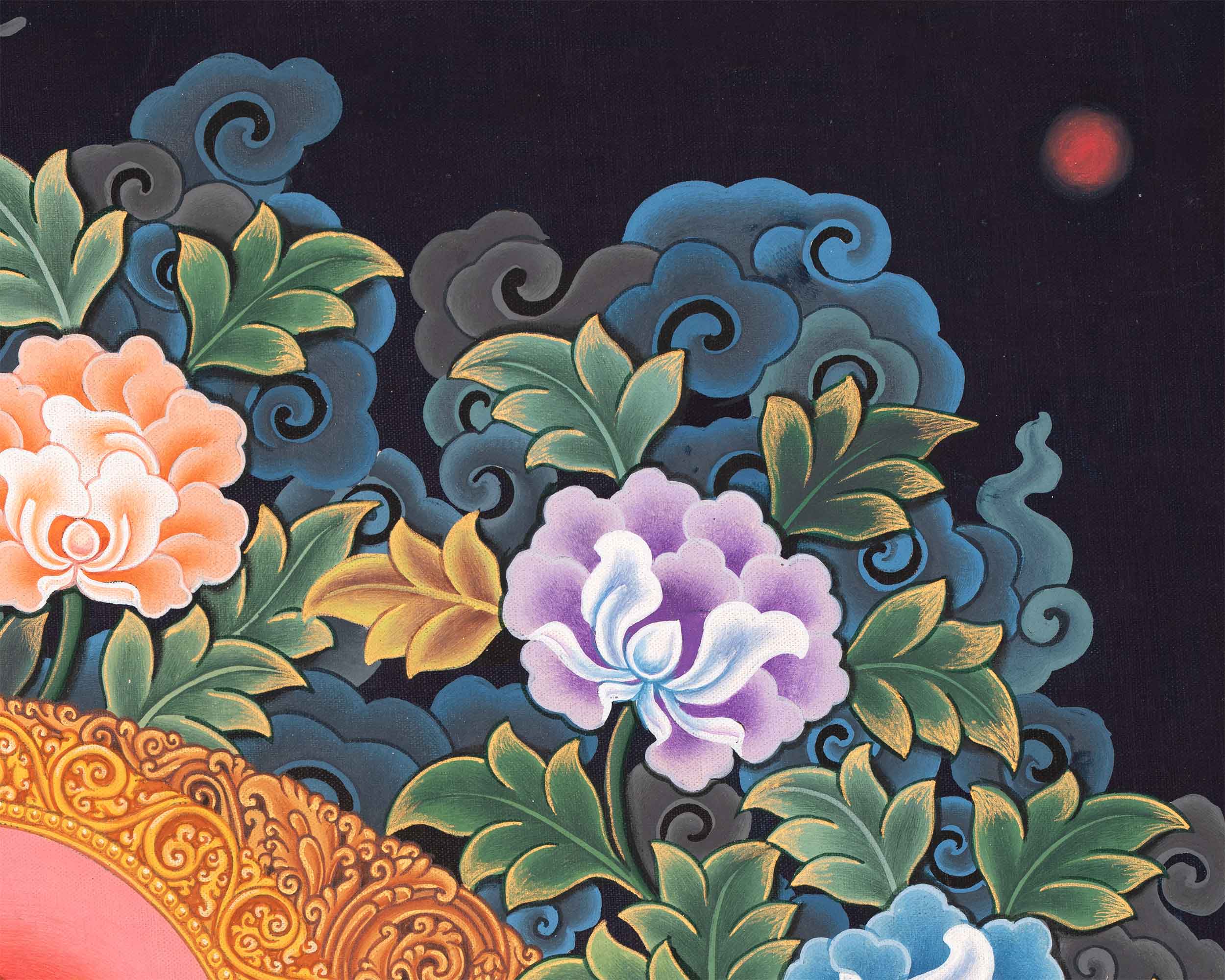 Jambhala God Of Wealth Digital Giclee Print | Traditional Tibetan Deity Of Weaith & Prosperity