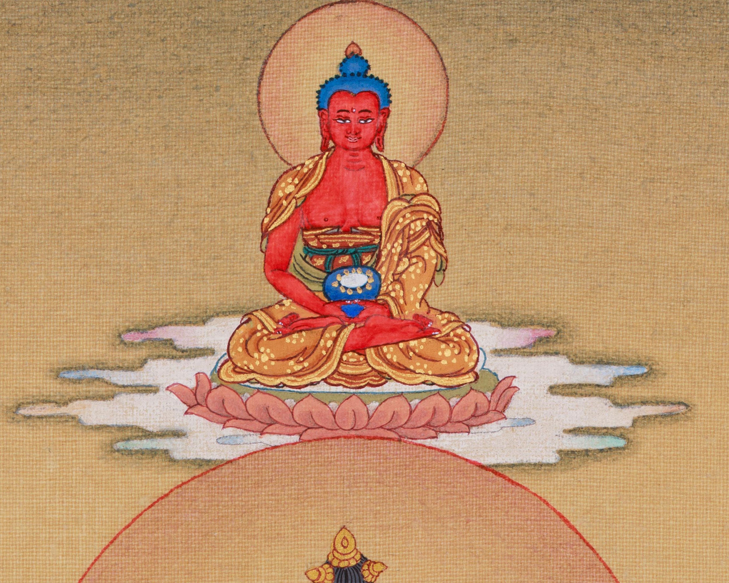 Divine Chenrezig with Amitabha Thangka | A Radiant Offering of Love and Enlightenment